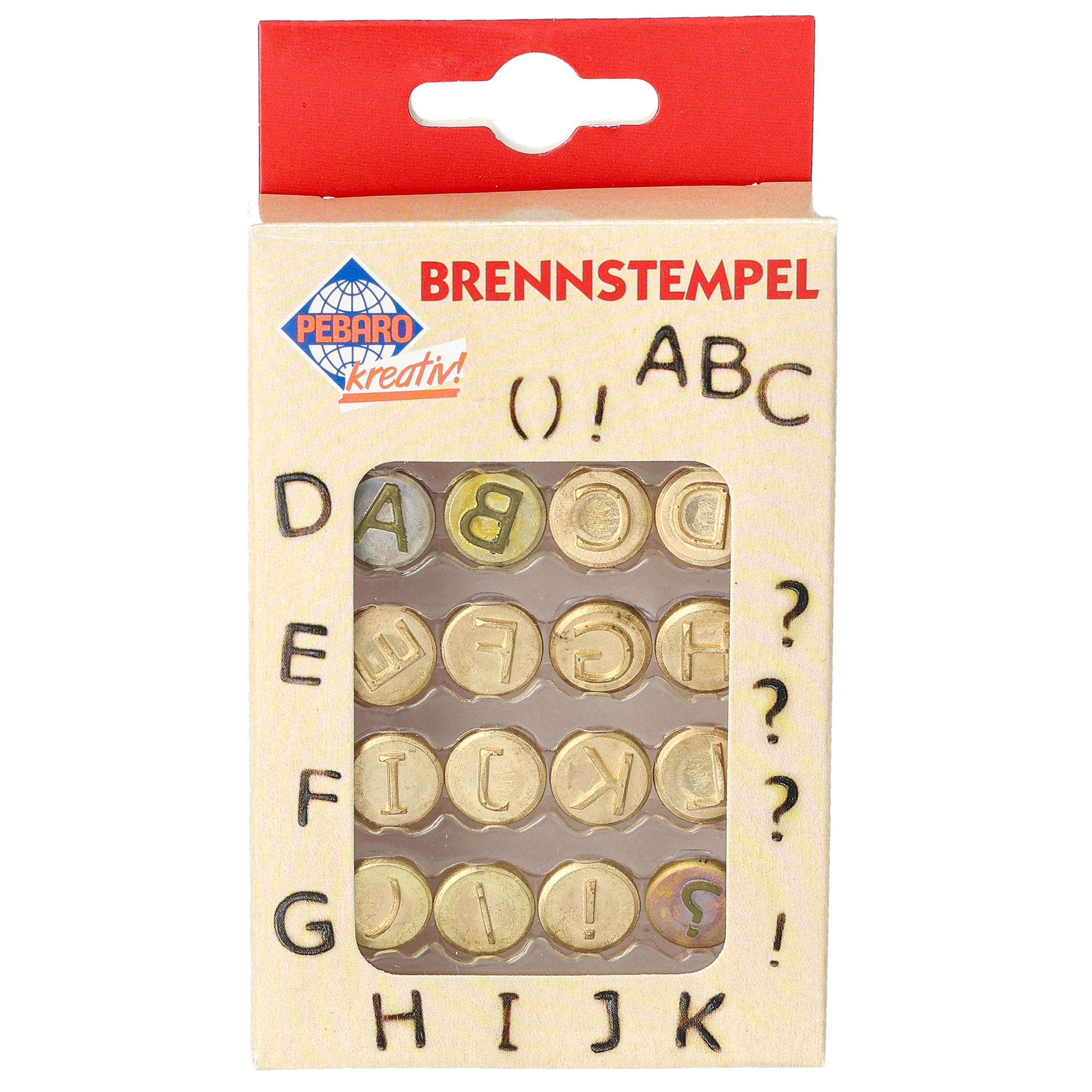 Brännmärkningsspets, bokstäver A-L