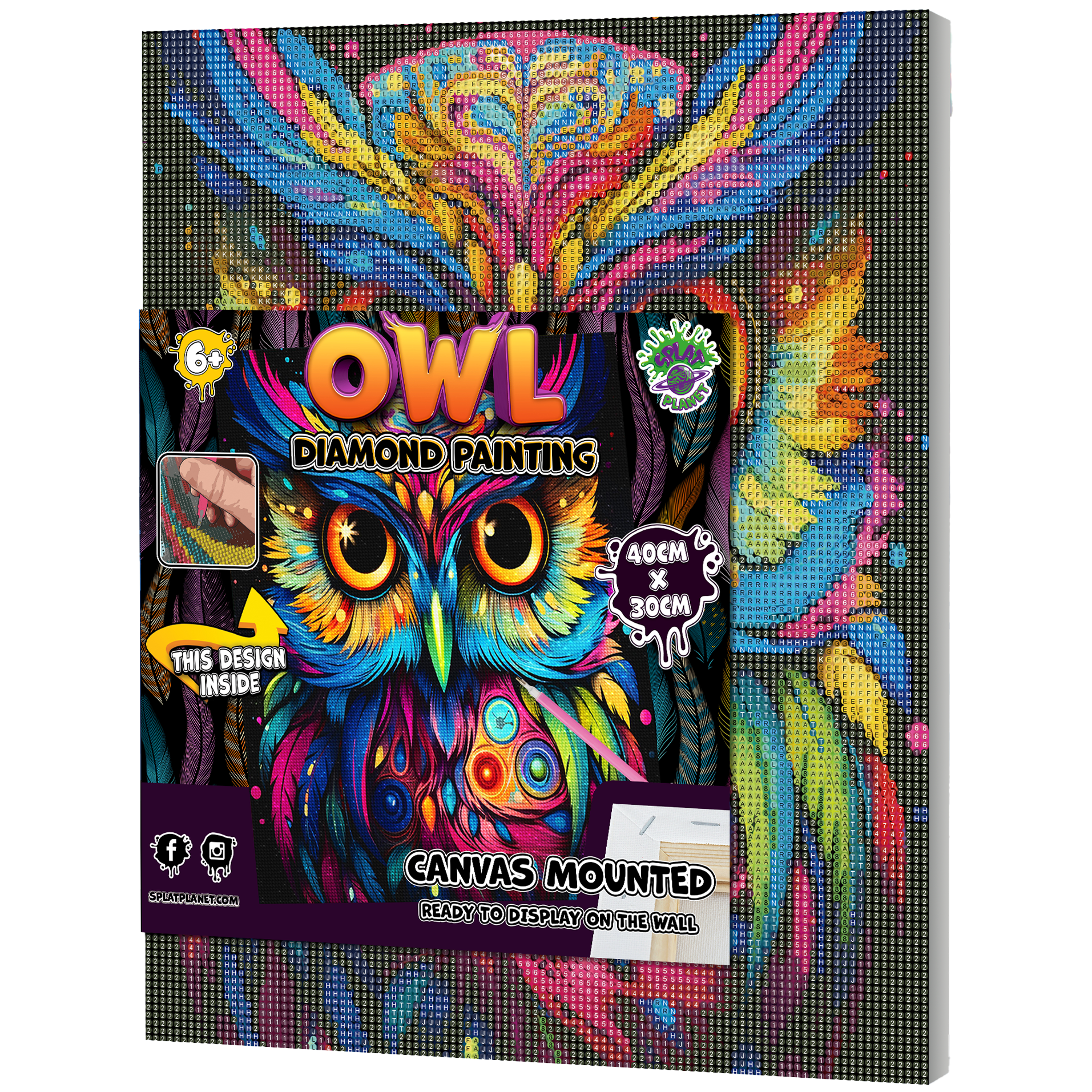 Diamond Painting 30 x 40, pöllö