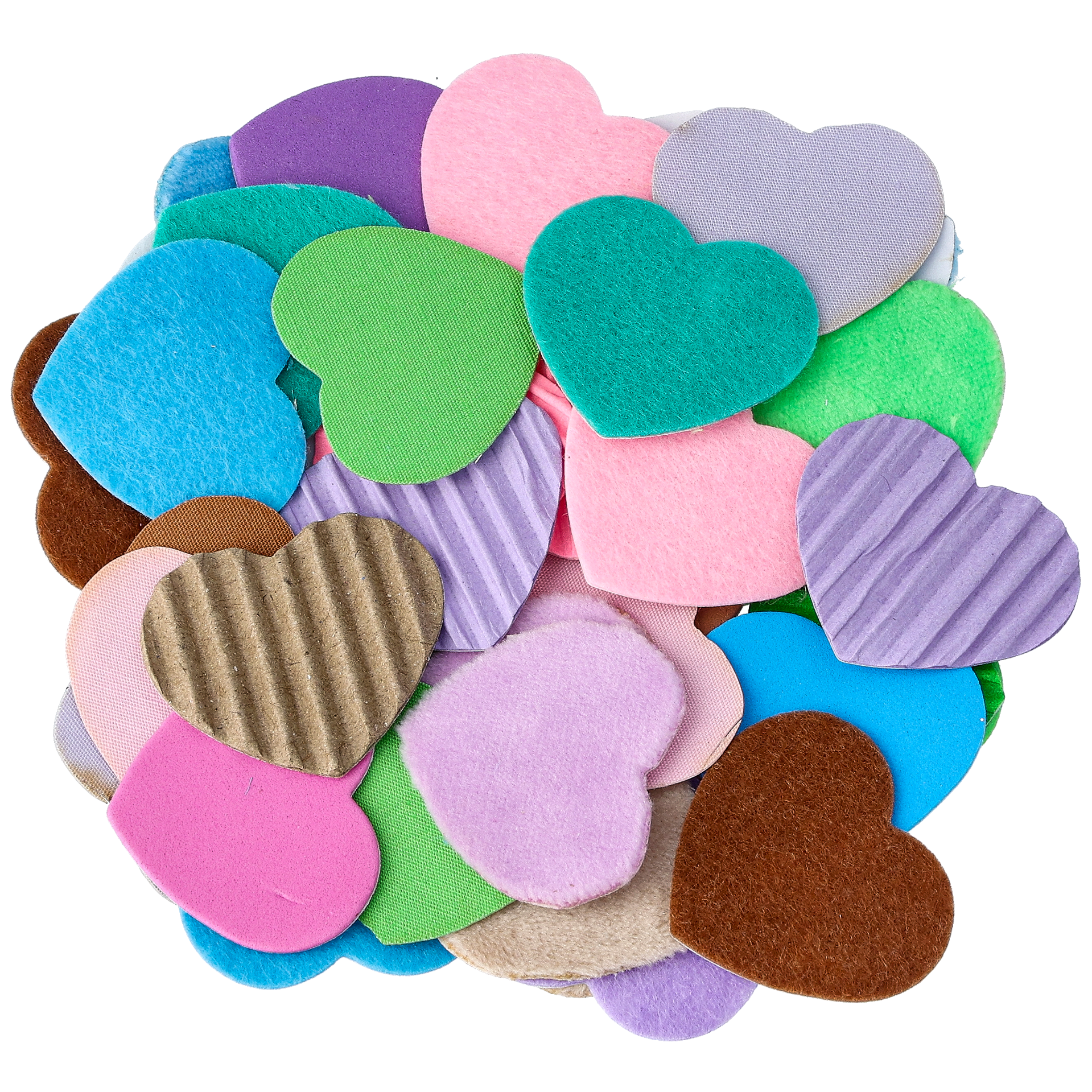 Hjertestickers med forskellige teksturer