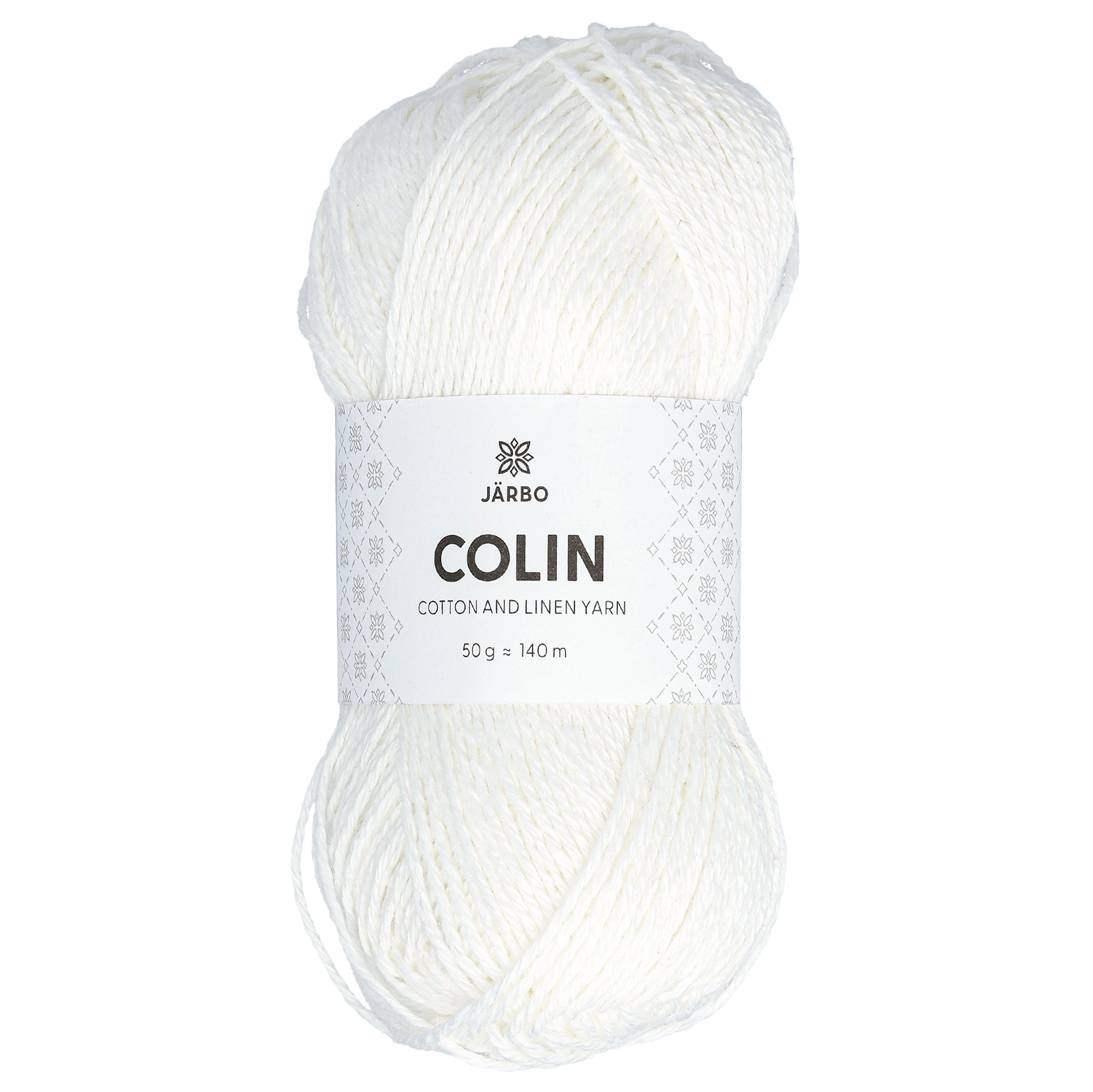 Colin bomulls-/lingarn, white crisp