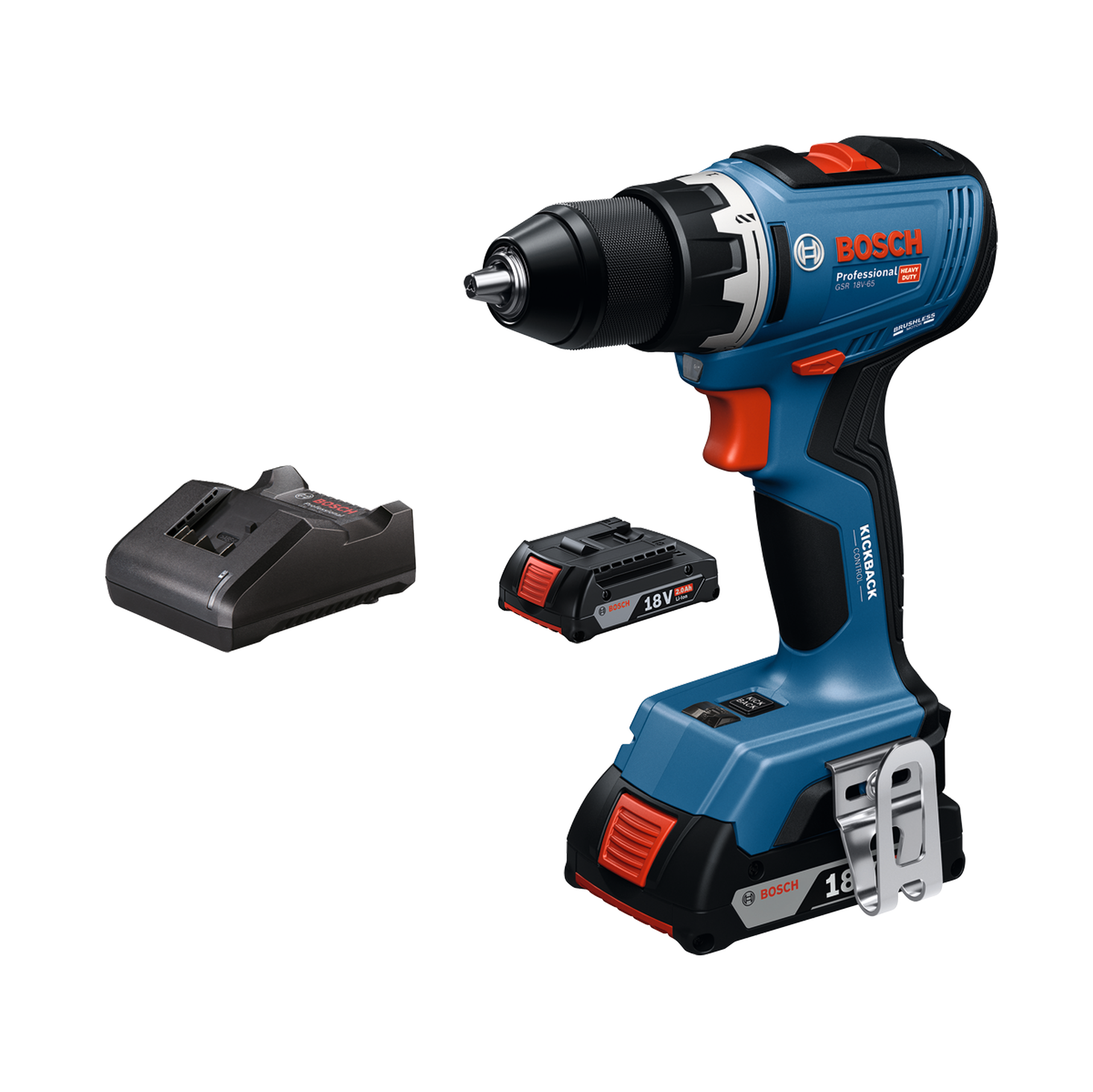 Skrutrekker Pro GSR 18V-65 2x2Ah
