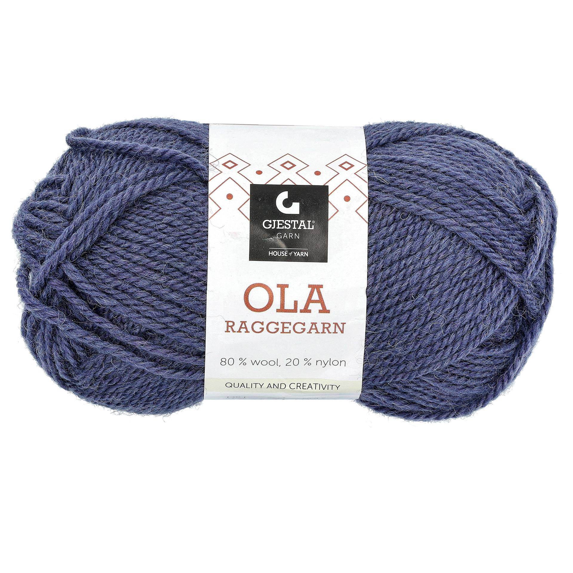 Ola raggegarn, mörk denim