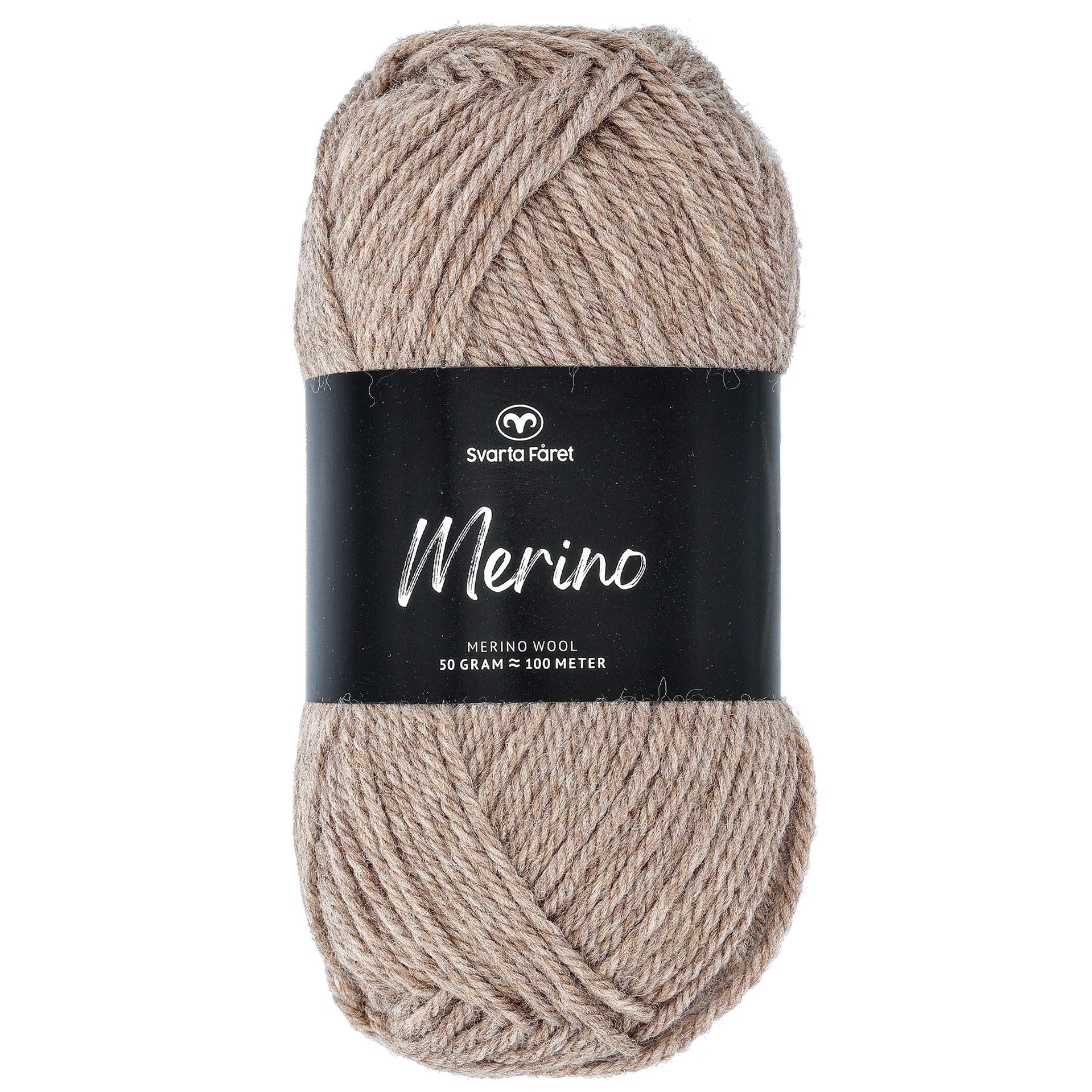 Svarta Fåret Merino ullgarn, barkbrun