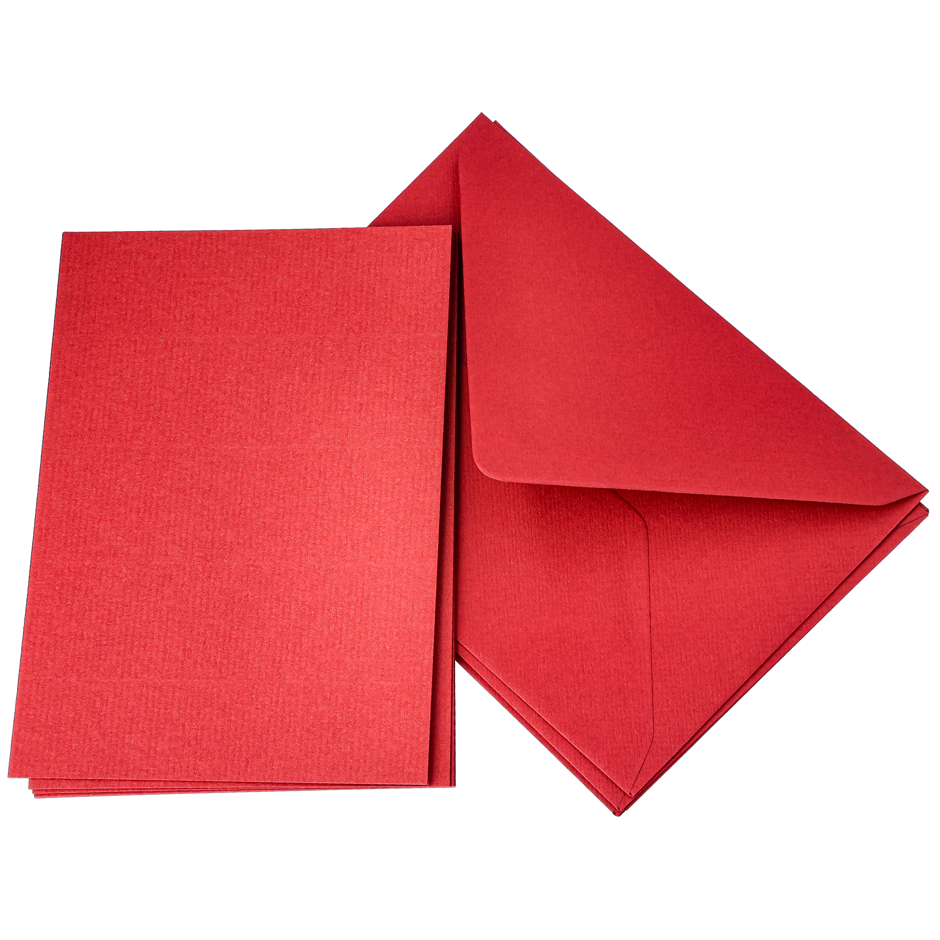 Kort och kuvert Premium, vinröd