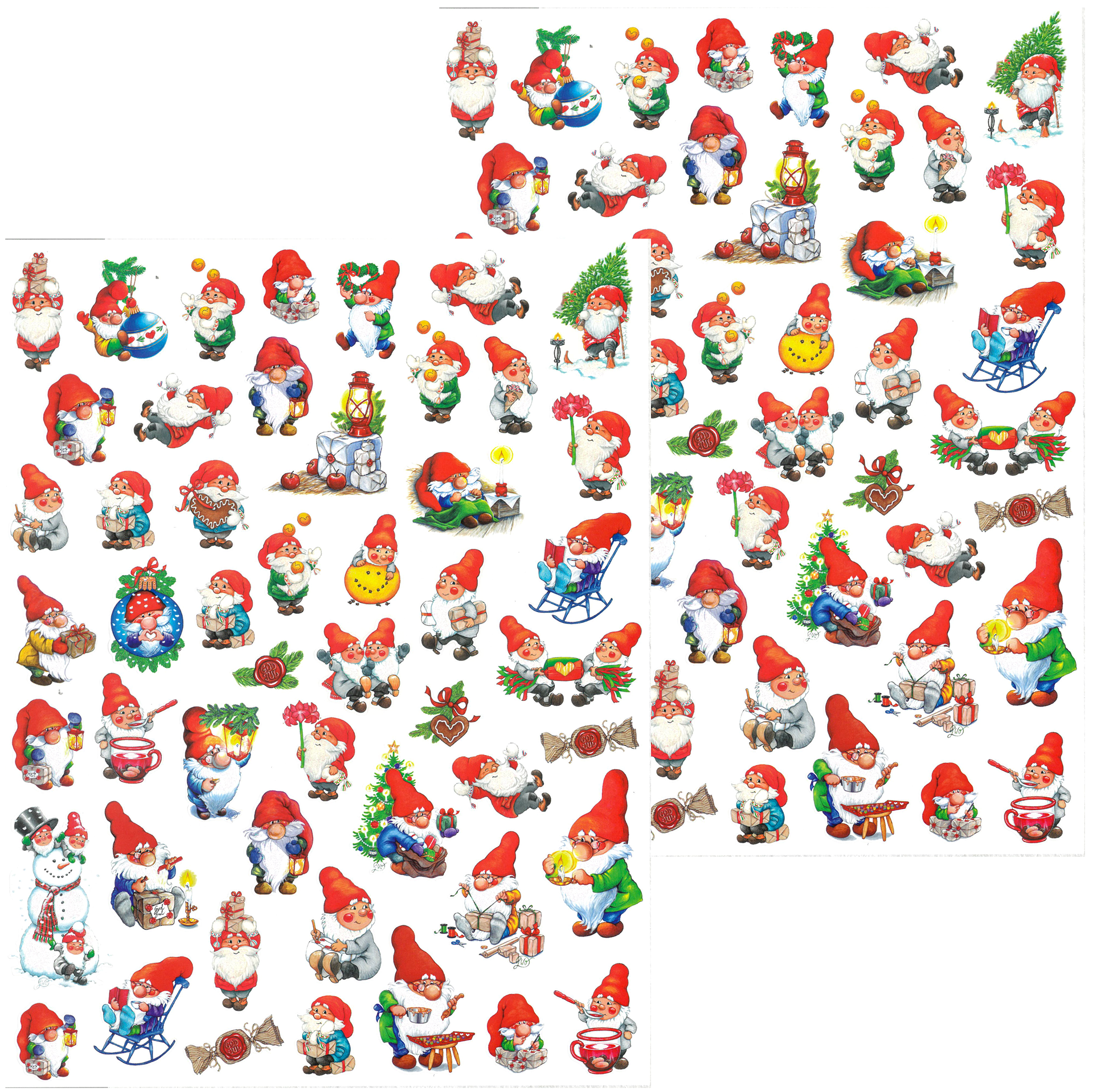 Julstickers, Tomtar