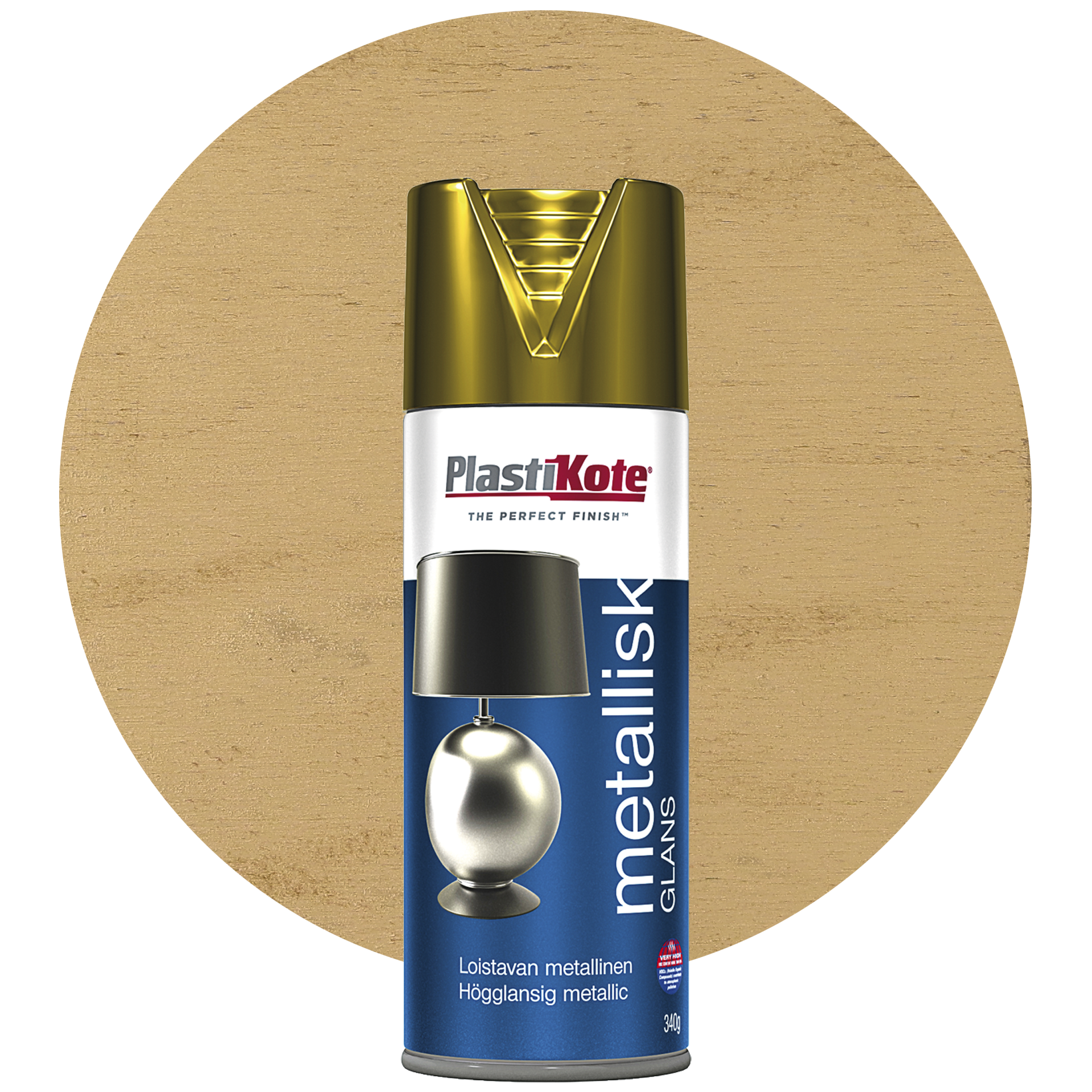 PlastiKote Spraymaling metallic, gull