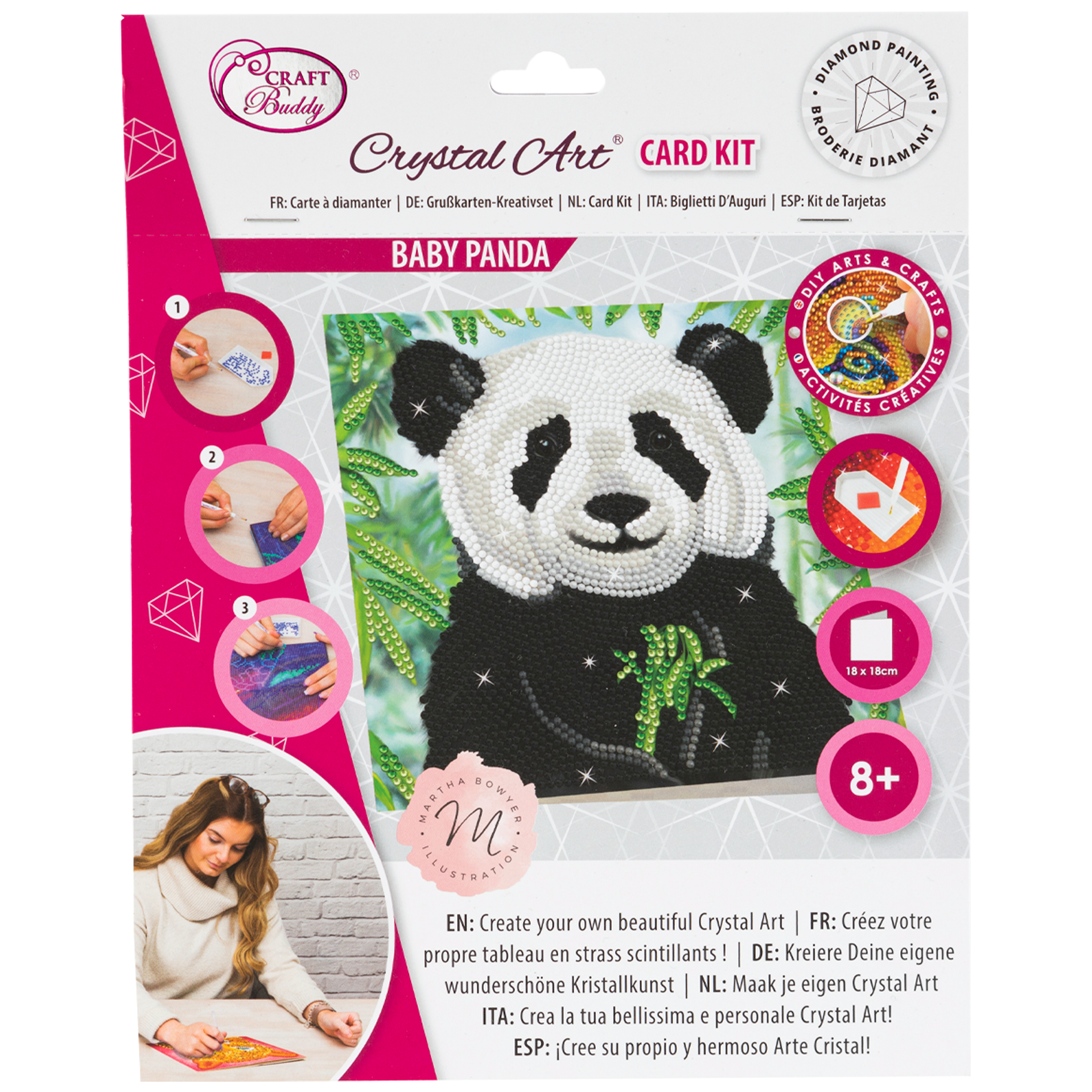 Crystal card kit, panda