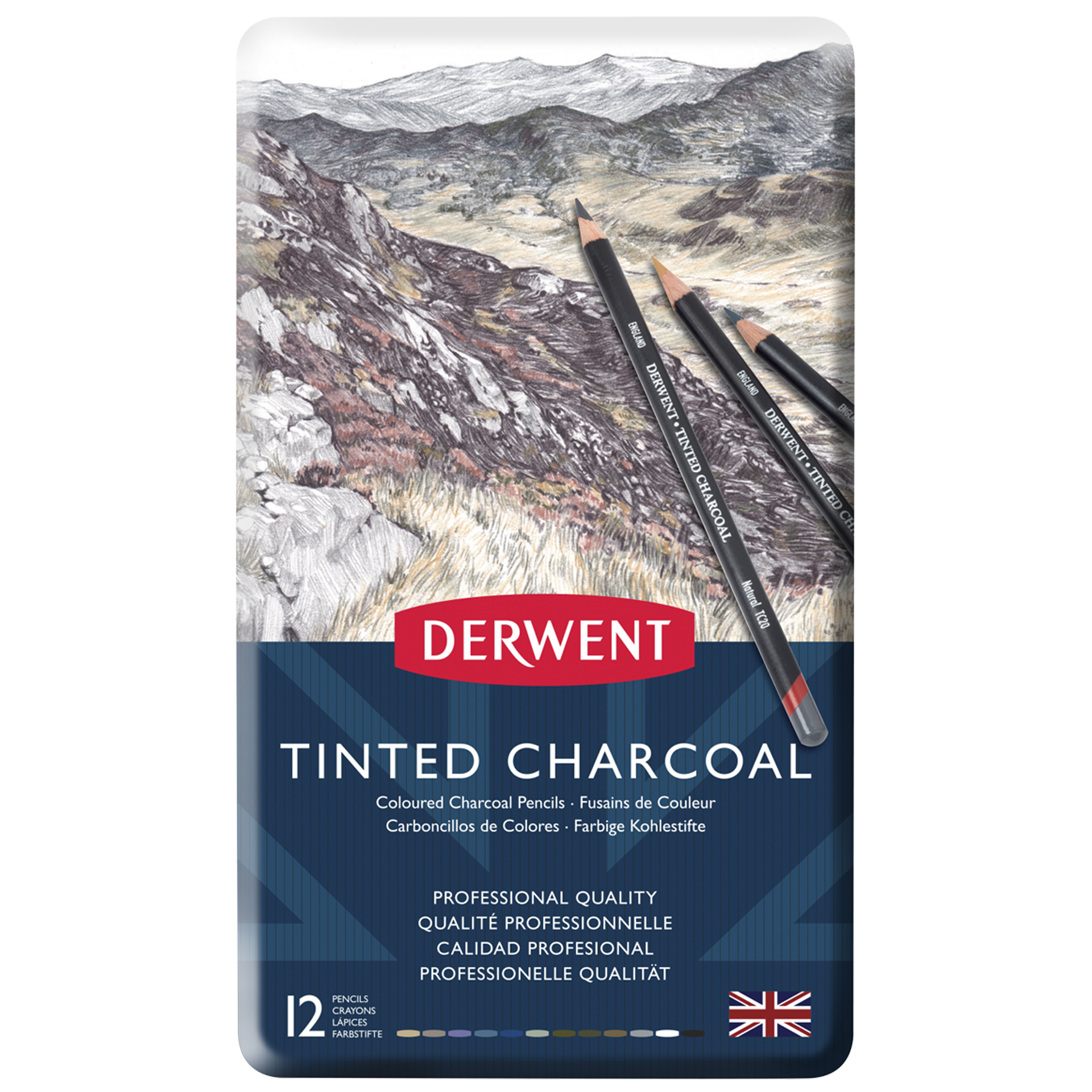 Derwent Tinted charcoal kolpennor