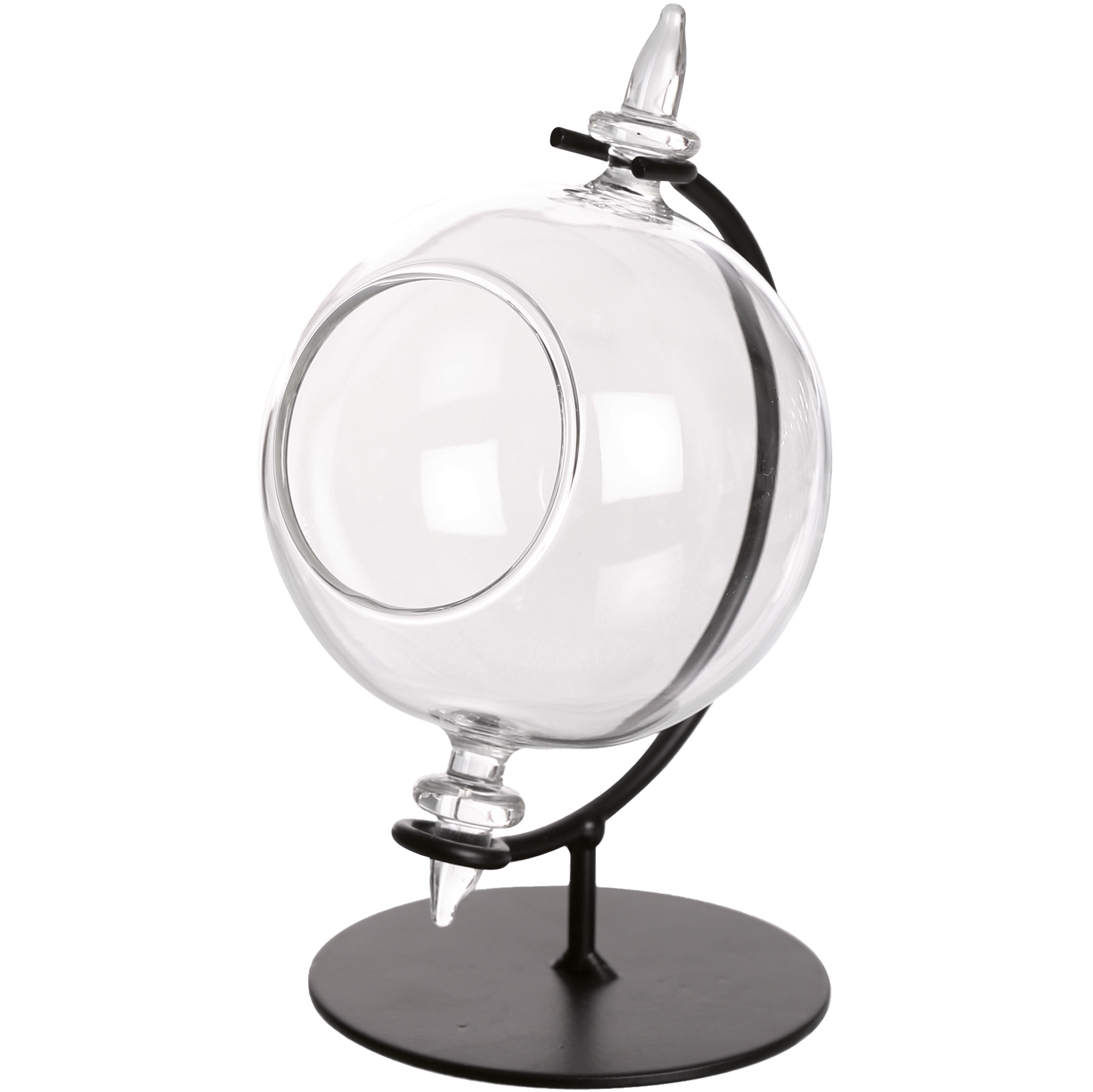 Glasskule på stativ