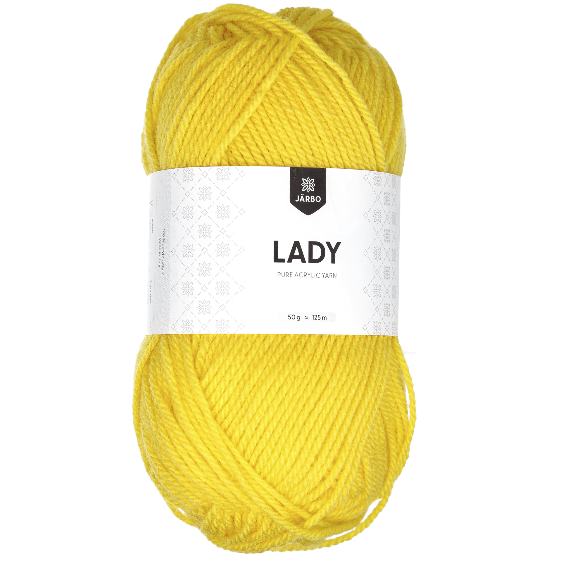 Järbo Lady, akrylgarn, påskegul