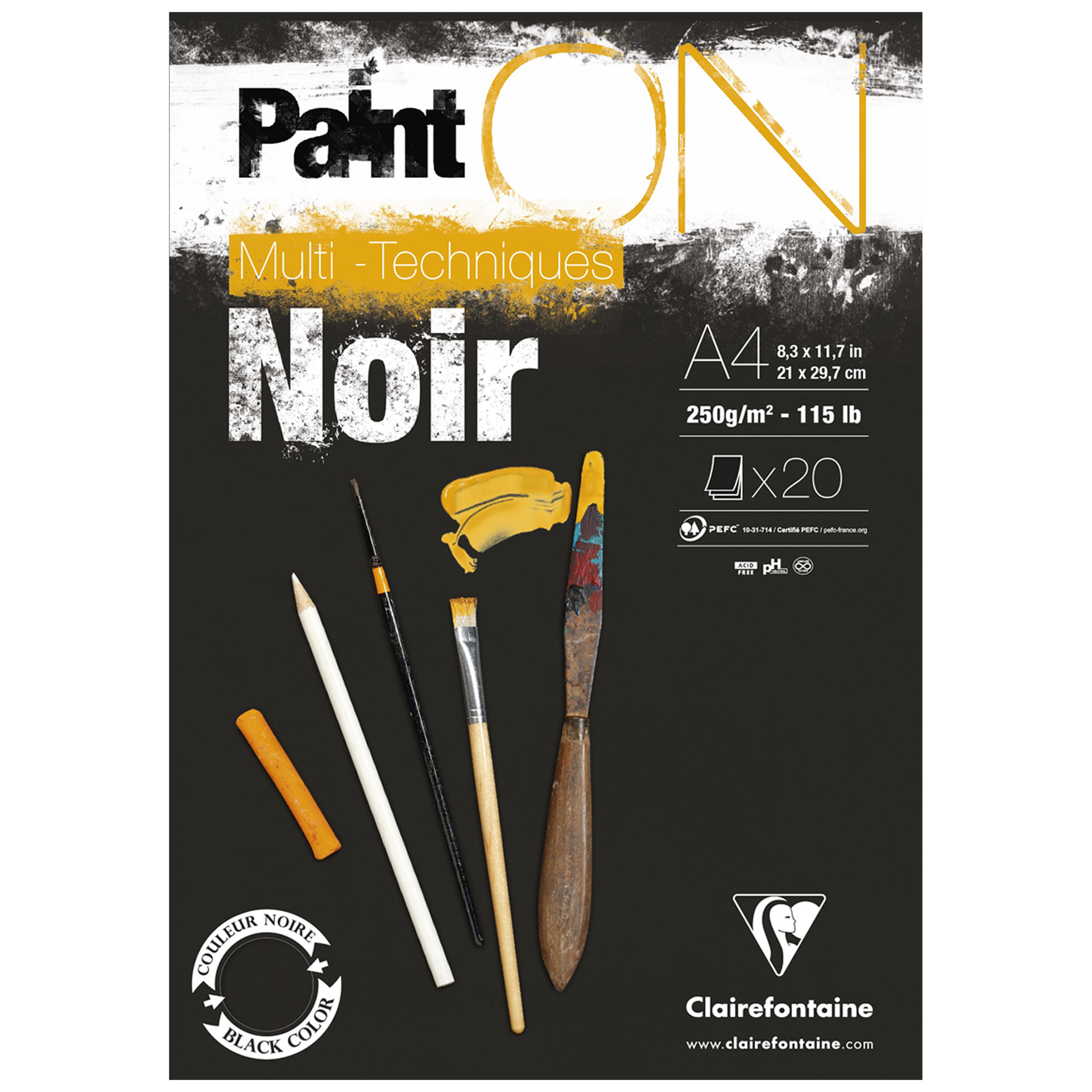Clairefontaine Paint'On Noir, A4