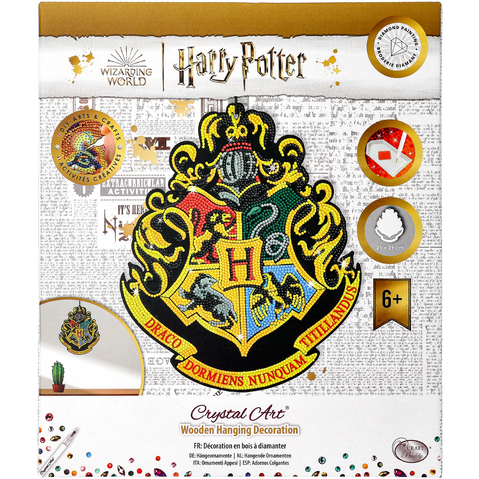 Crystal Art Hogwarts emblem