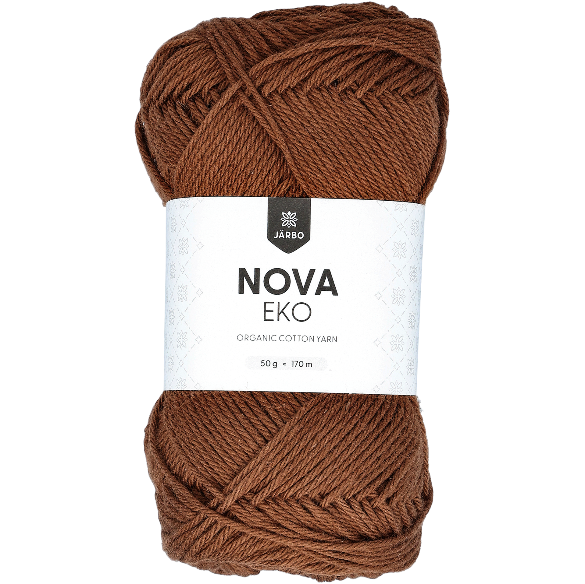 Järbo Nova eko, bomullsgarn, mørk brun