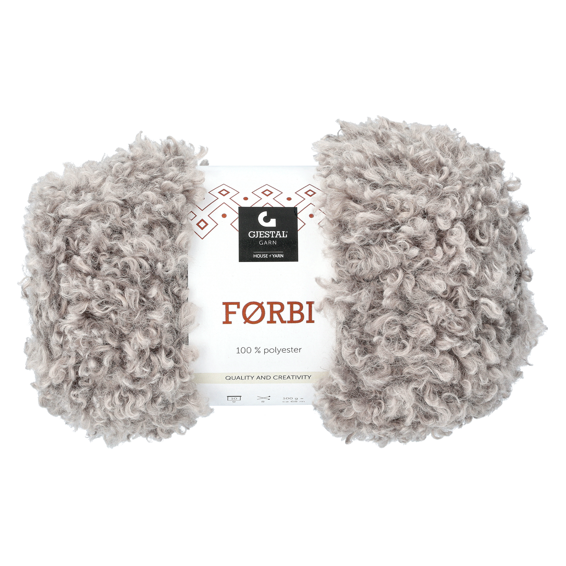 Førbi pelsgarn, gråbrun