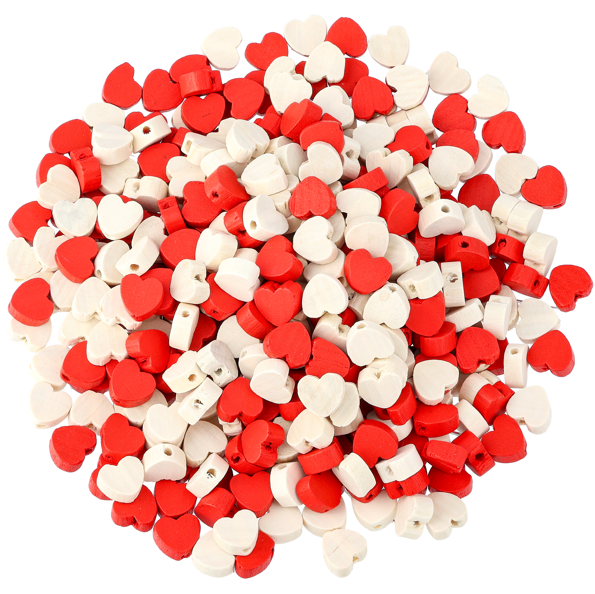 Träpärlor hjärtan