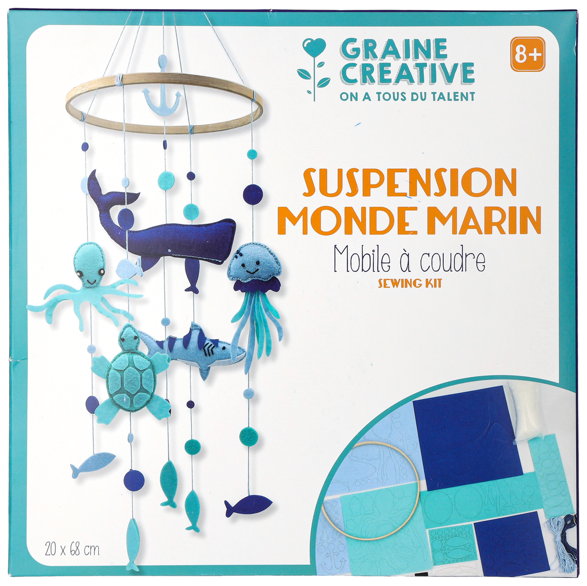 DIY Sy en uro i filt, blå