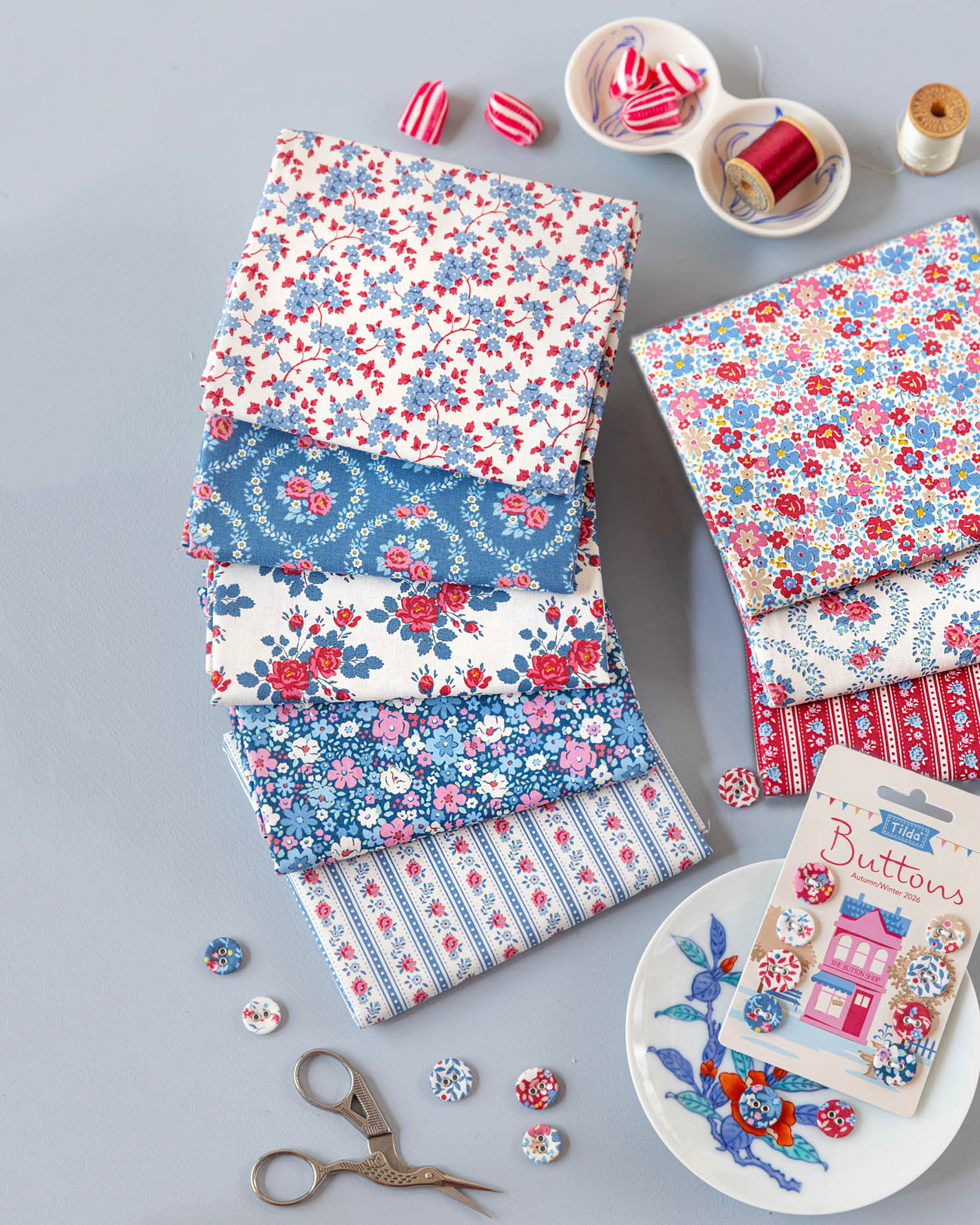 Tilda Fat Quarter, blå