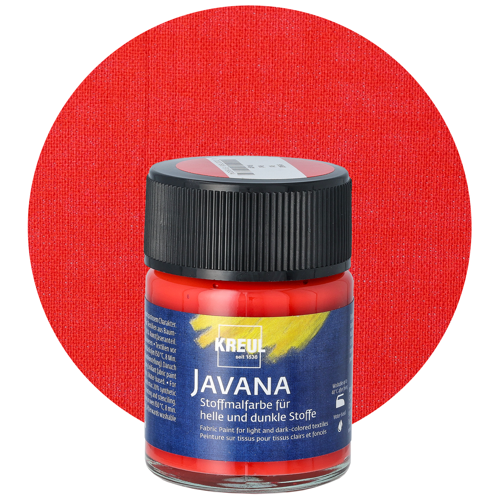 Tekstilfarve til lyse og mørke stoffer, rød