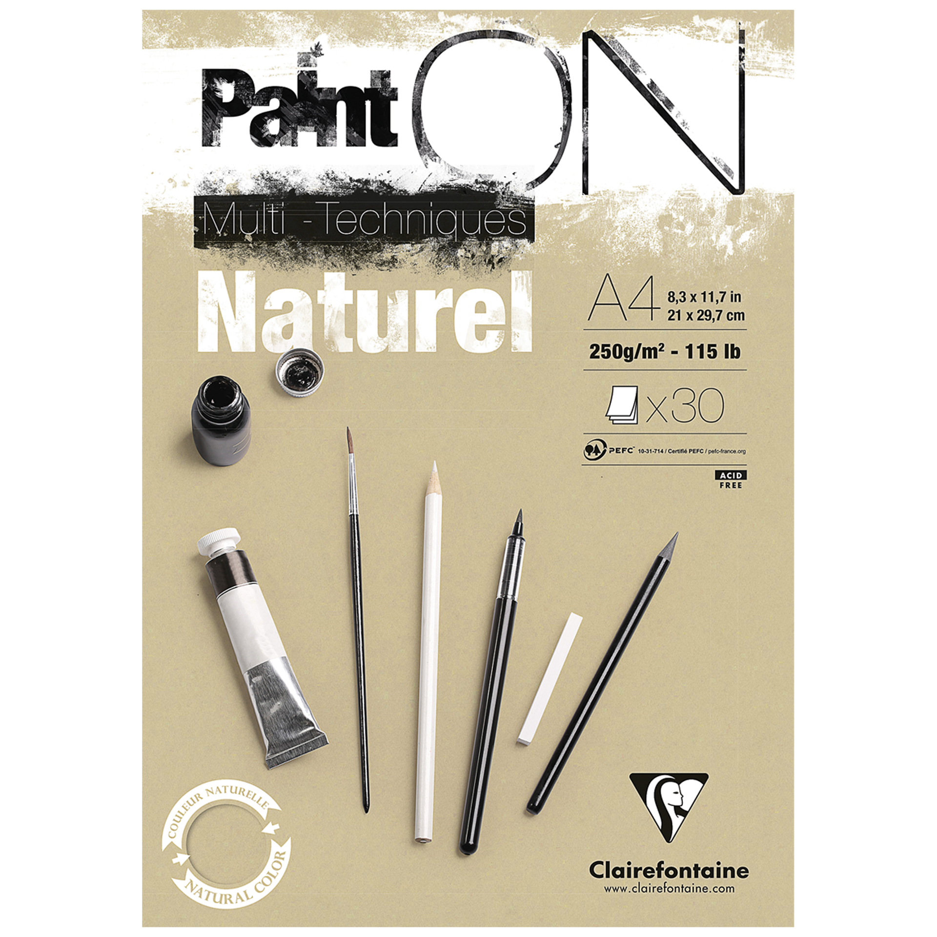 Clairefontaine Paint'On Natural, A4