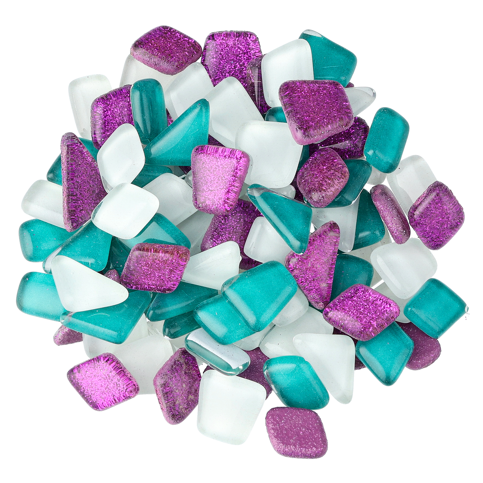 Mosaiikkisekoitukset, valkoinen/turkoosi/liila