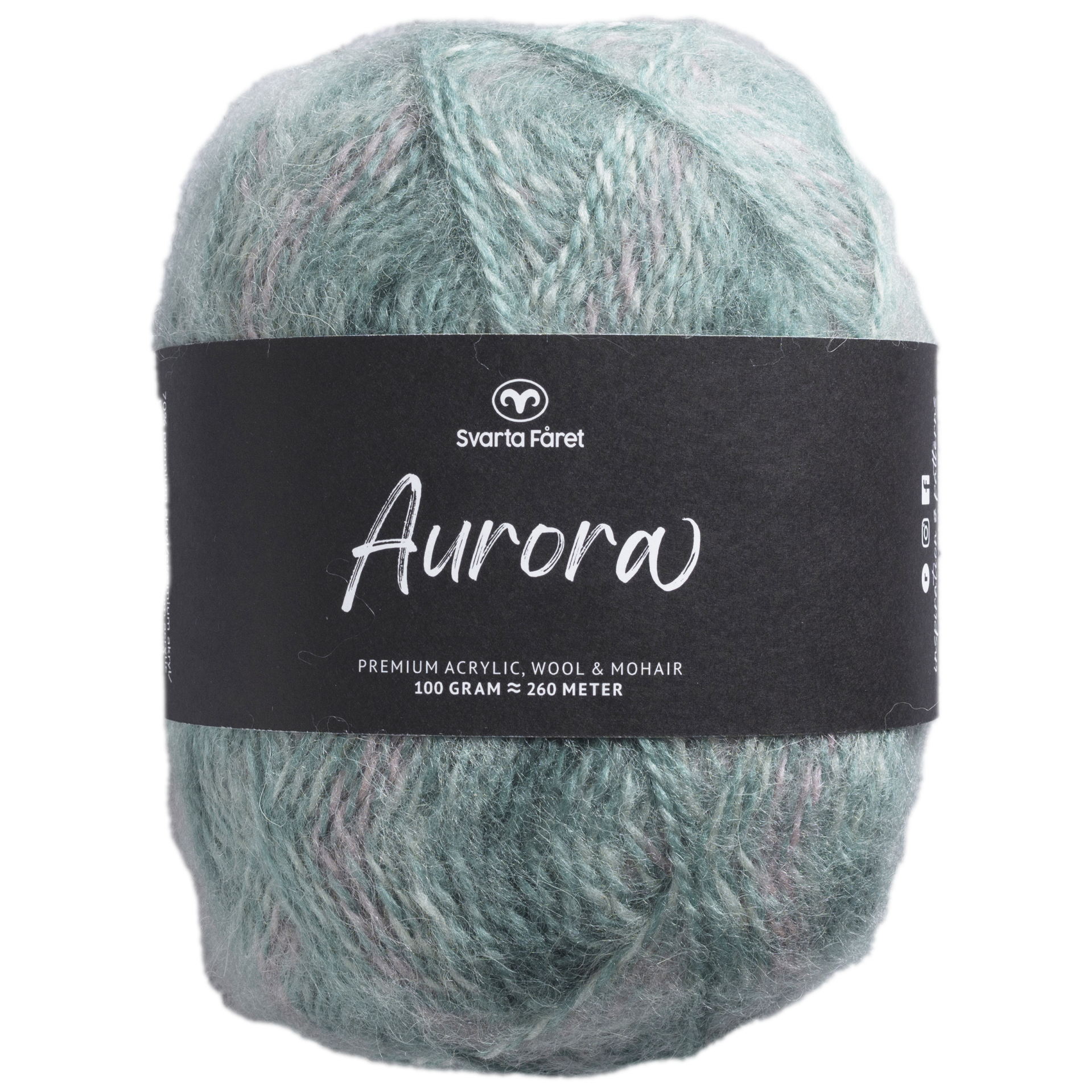 Svarta Fåret Aurora akryyli/mohairlanka, hattara