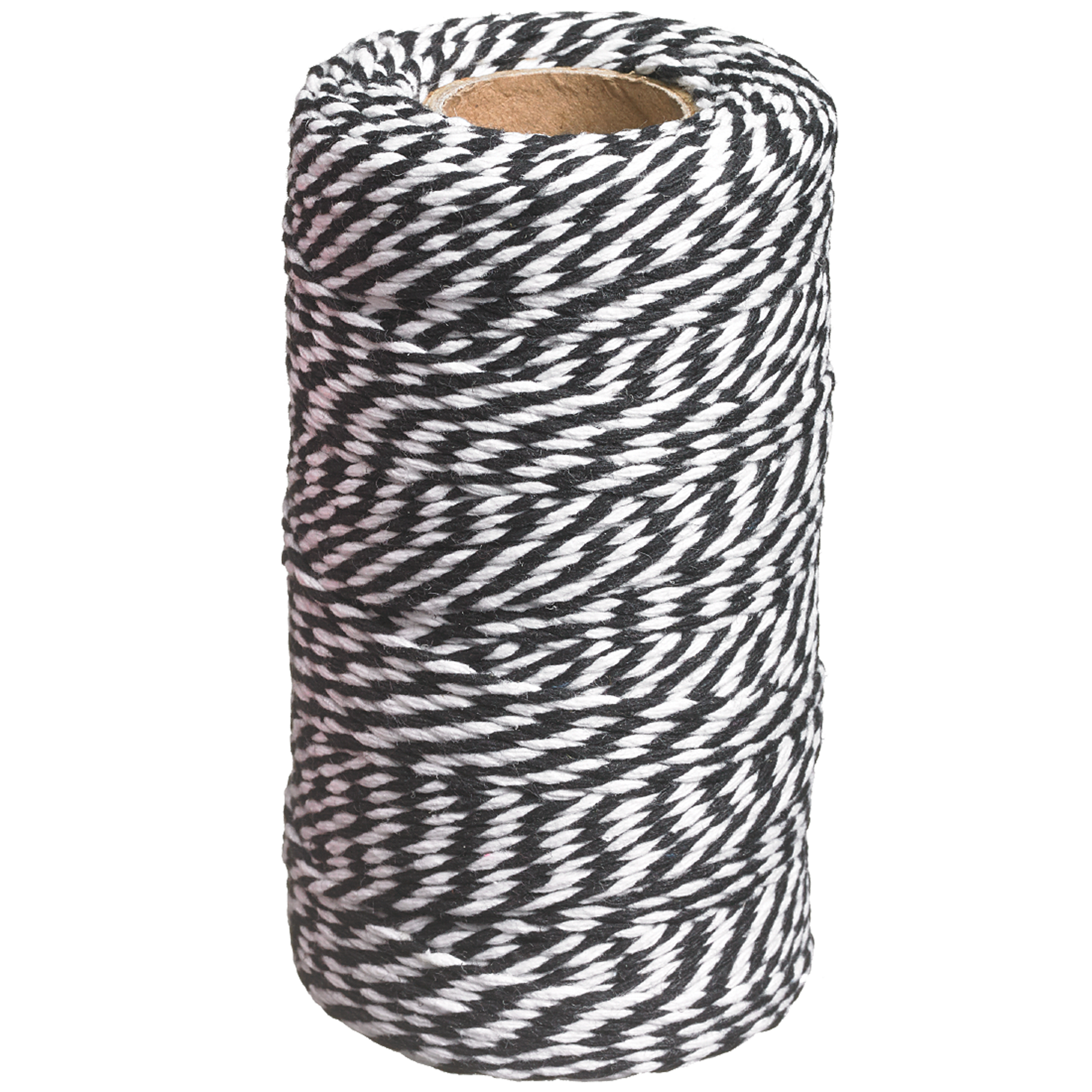 Bomullssnöre, svart/vit