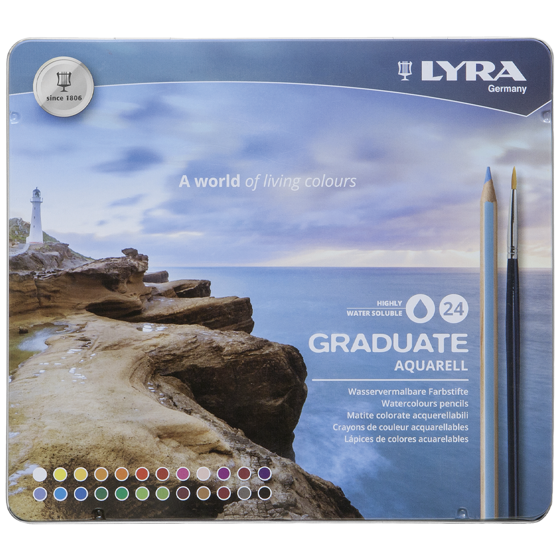 Lyra Graduate Aquarell, 24 st