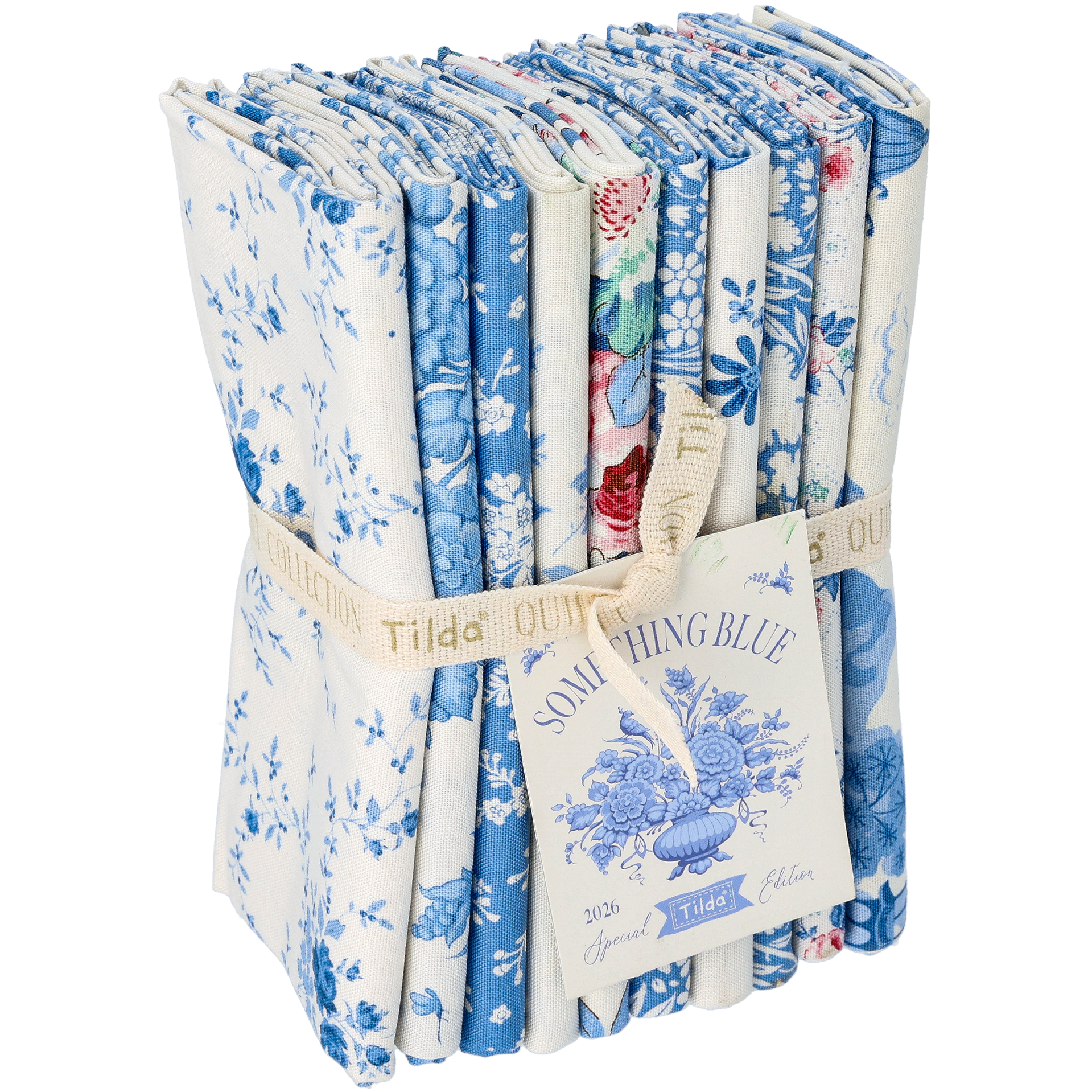 Tilda Fat Quarter, blå/hvit