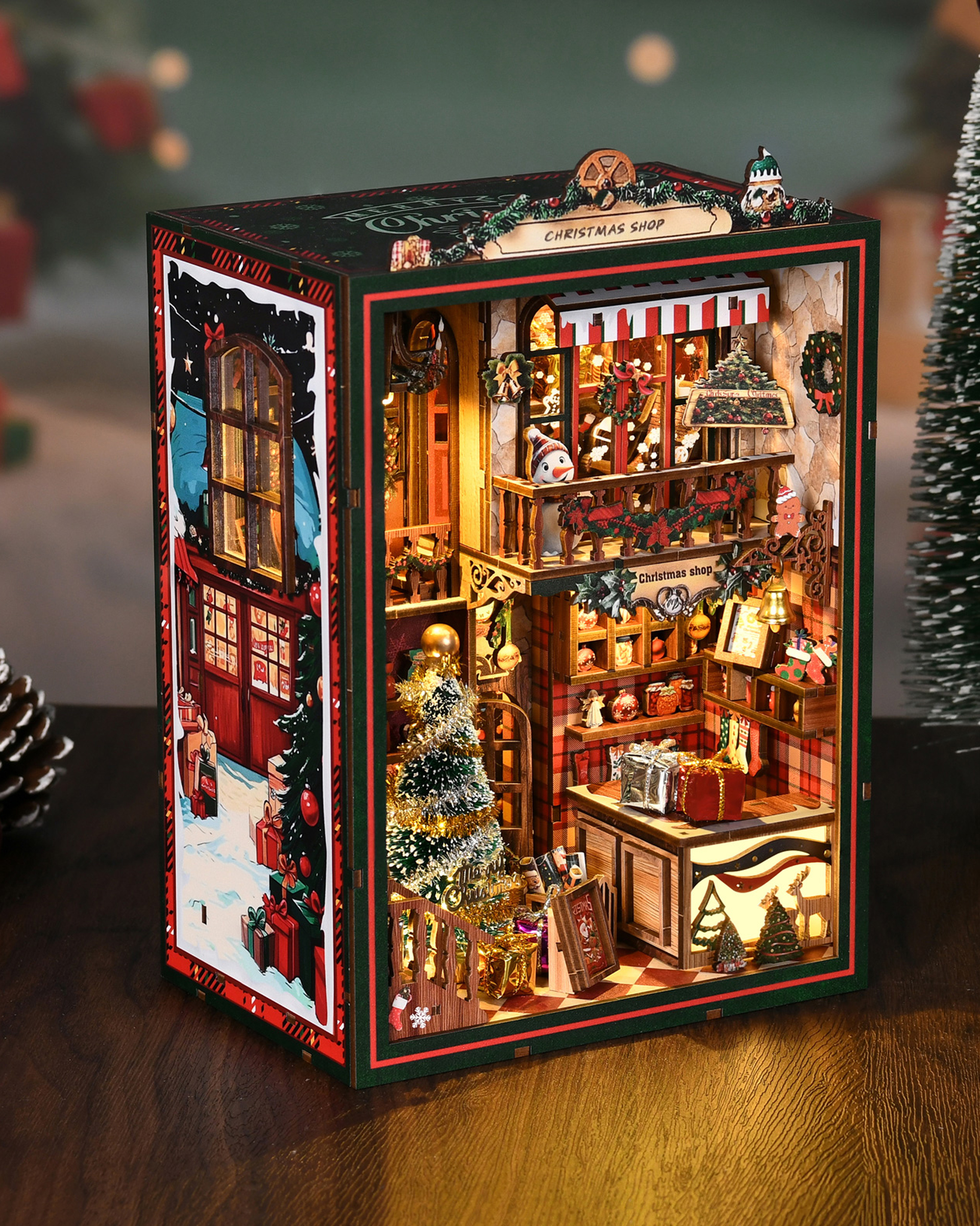 DIY Book Nook Christmas shop