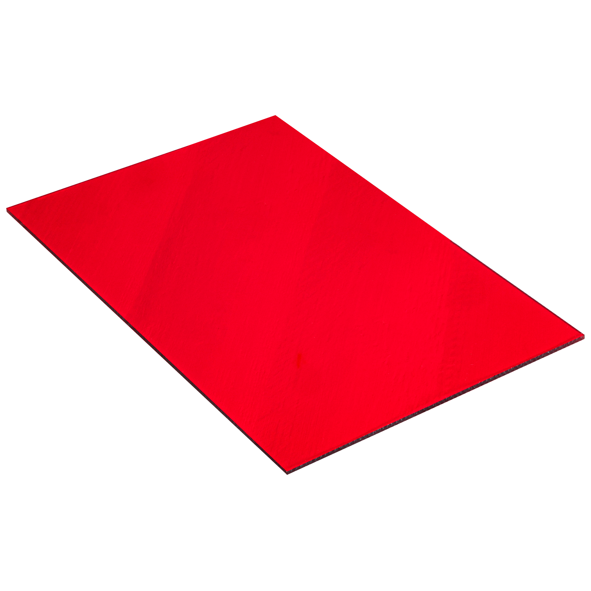 Akrylplate, transparent rød