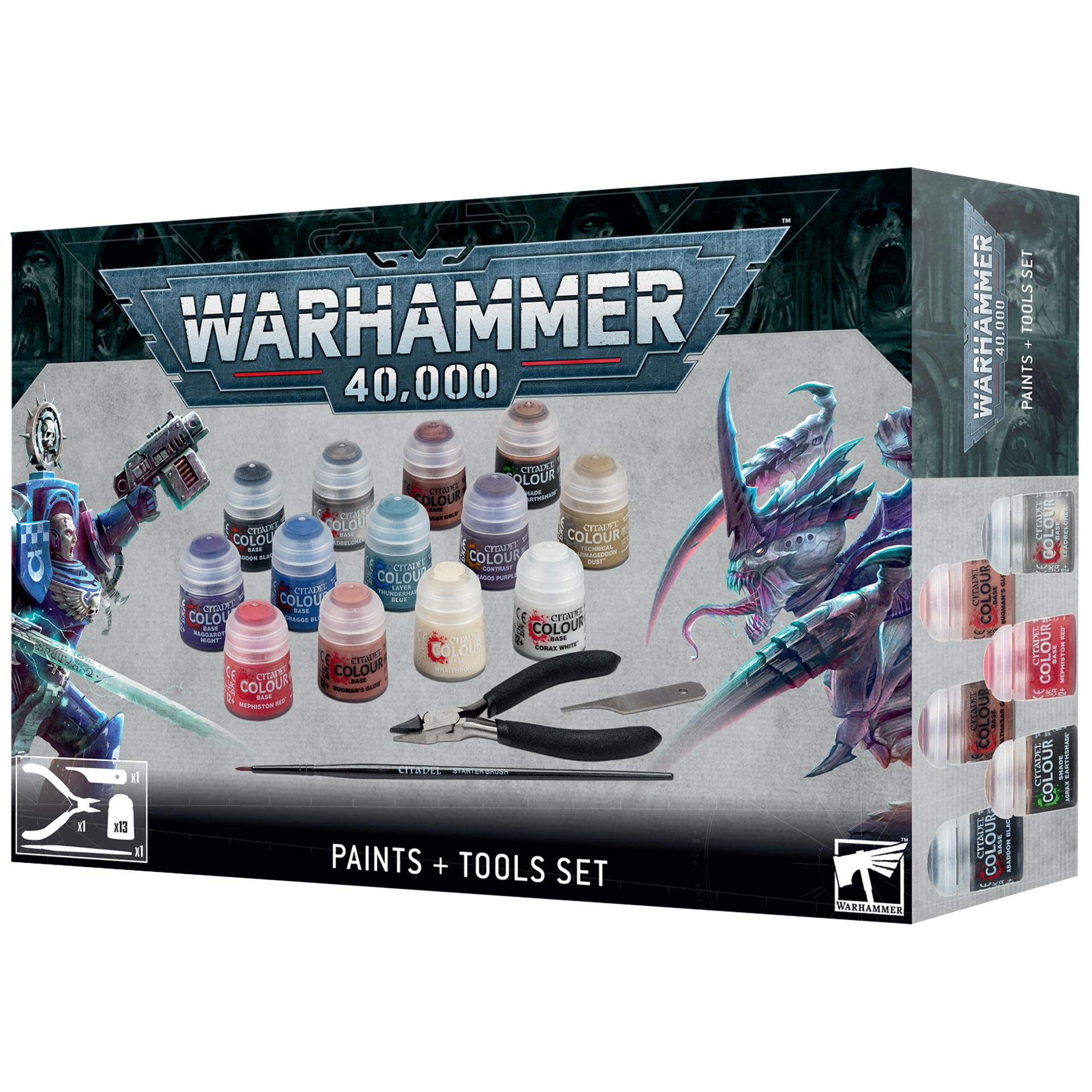 Startpakke med farver og værktøj