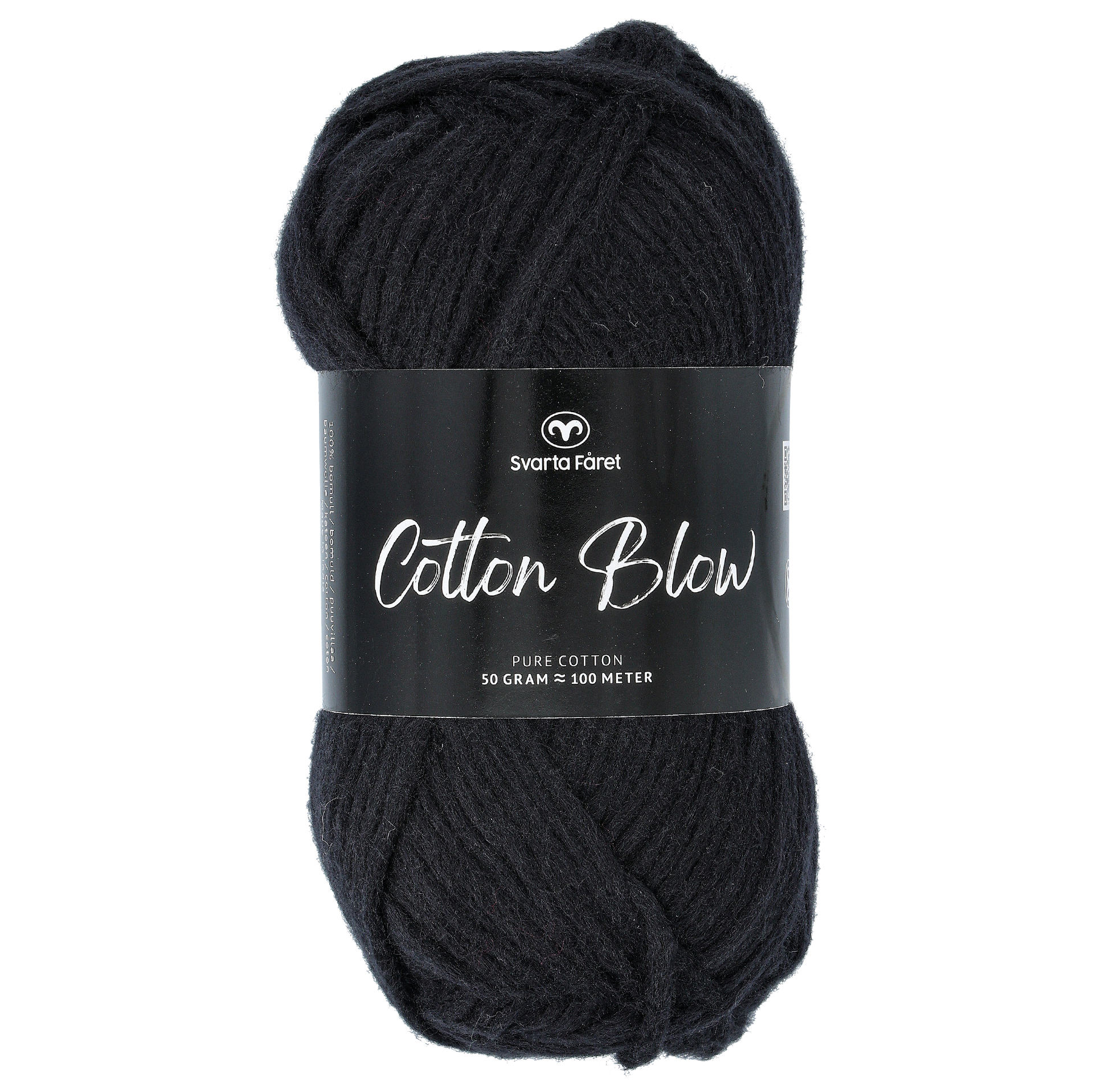 Cotton blow puuvillalankaa, pitch black