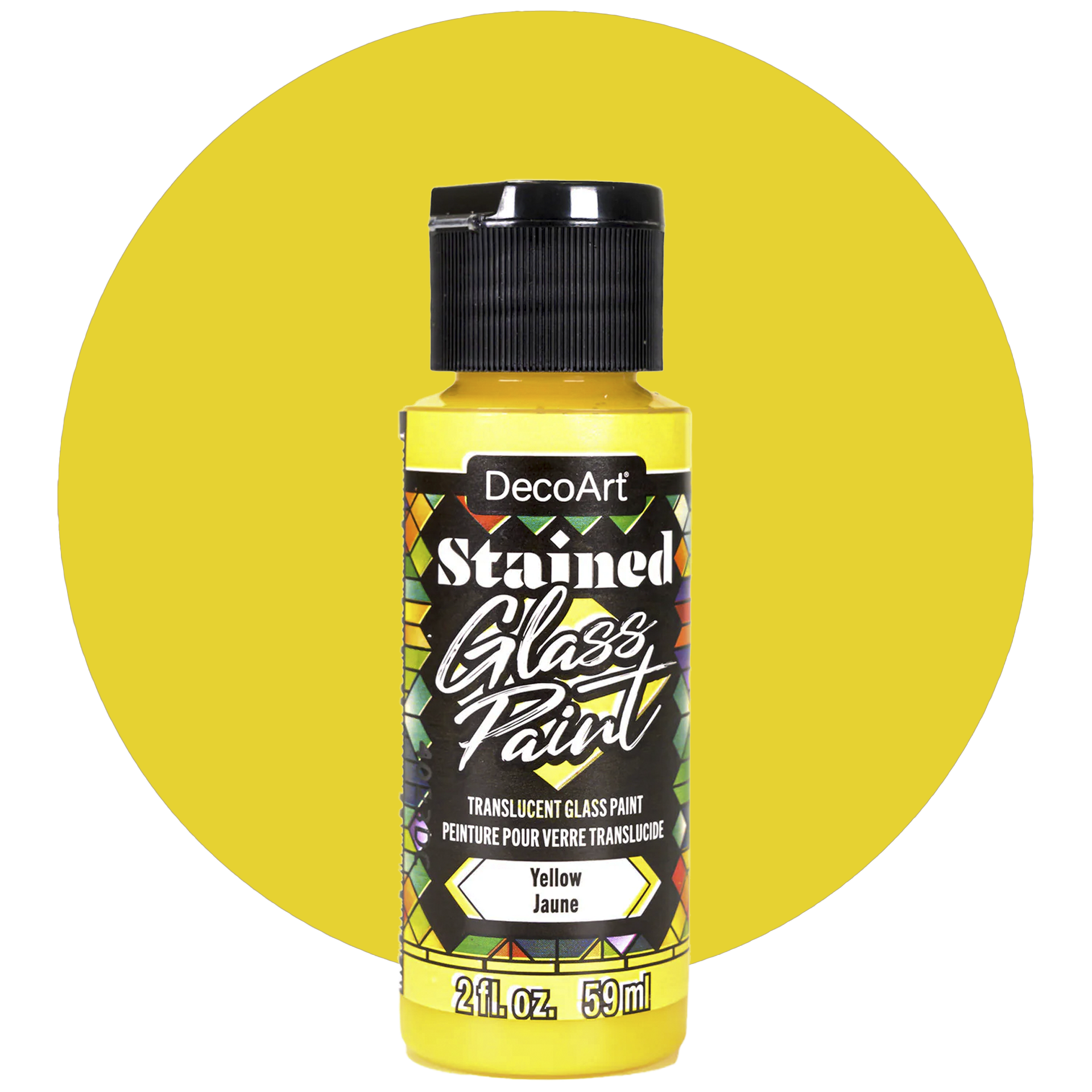 Deco Art Stained glass paint, Yellow