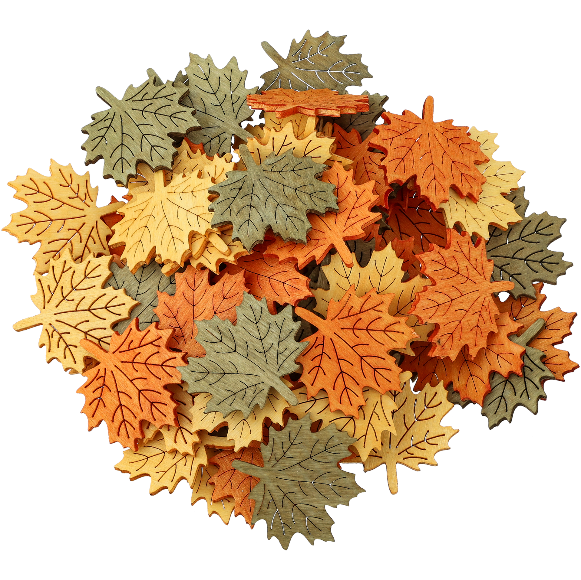 Farverige blade i træ, ahornblade