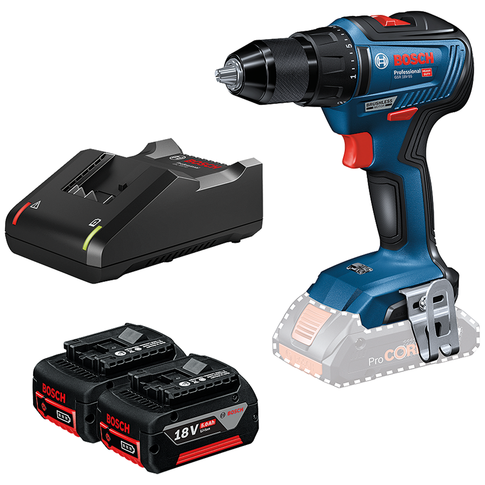Bosch Skrutrekker GSR 18V-55