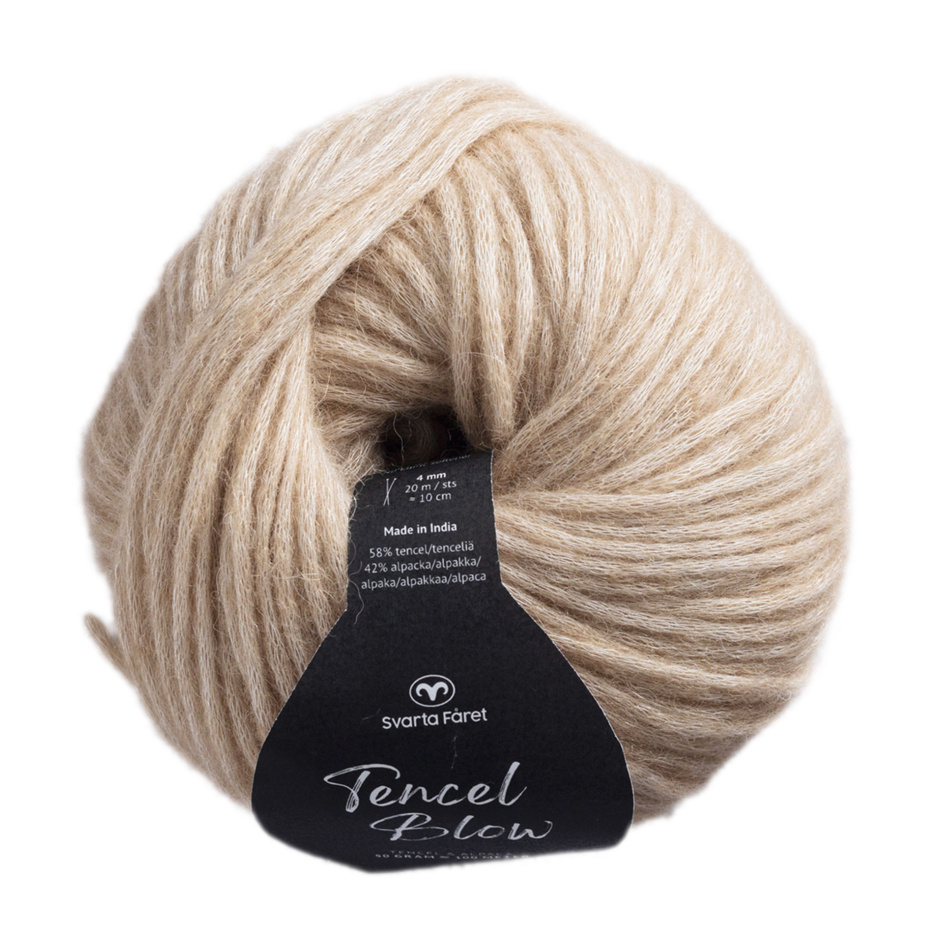 Svarta Fåret Tencel Blow og alpakka, beige