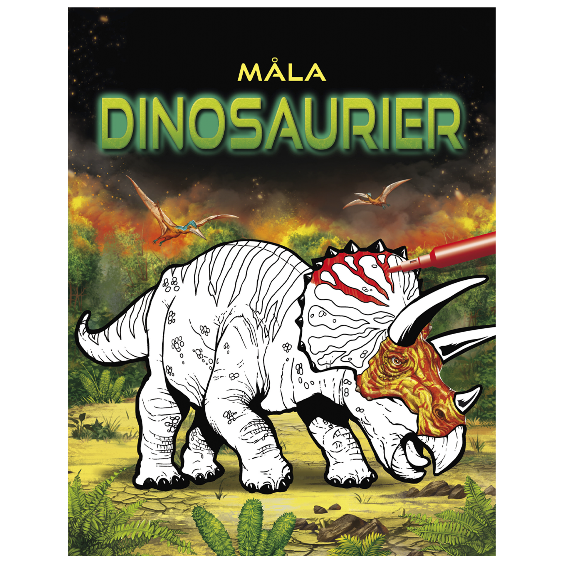 Måla dinosaurier