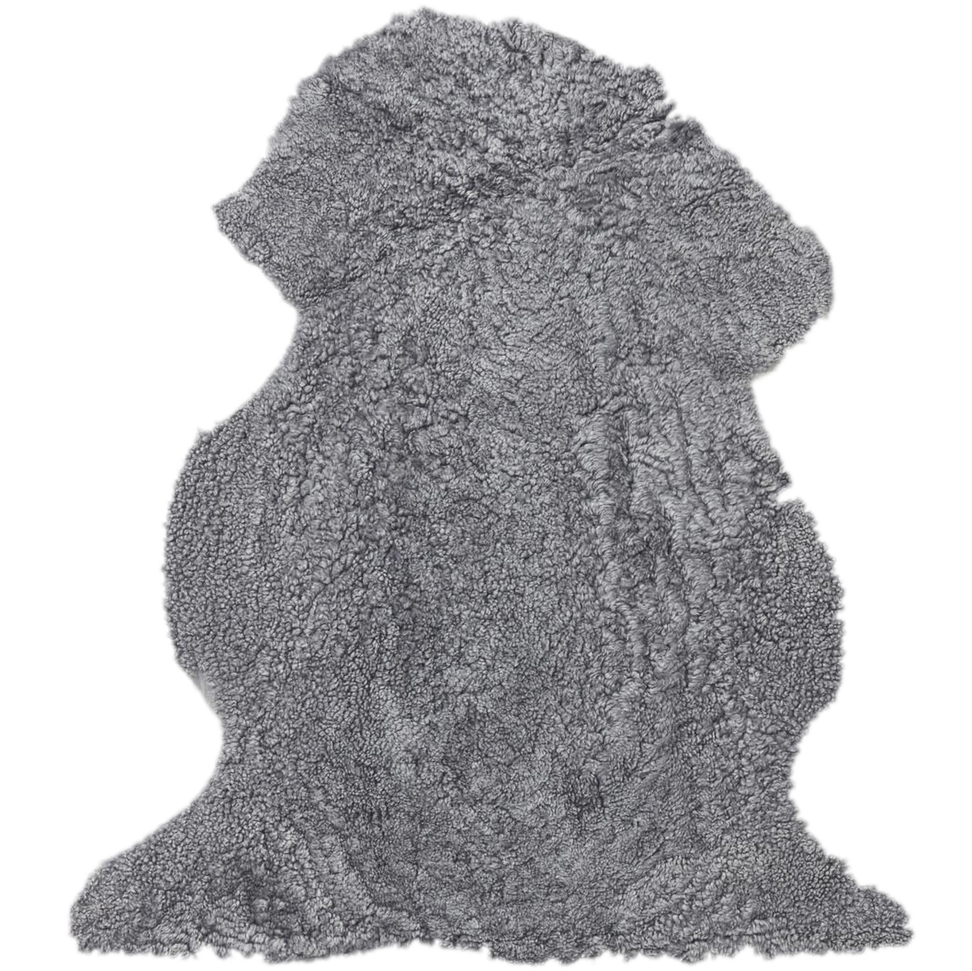 Fåreskind Curly, Charcoal Grey