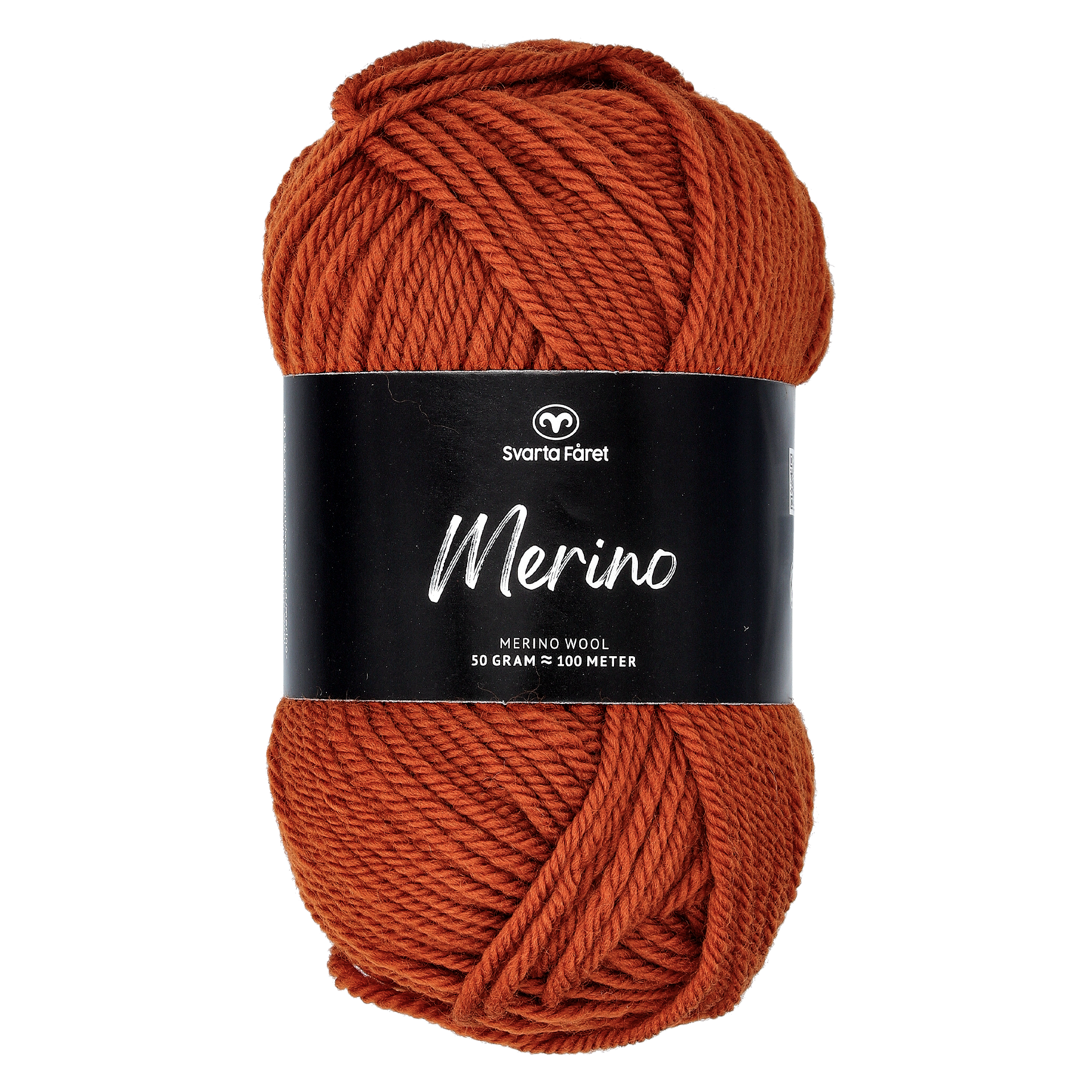 Svarta Fåret Merino ullgarn, rustbrun