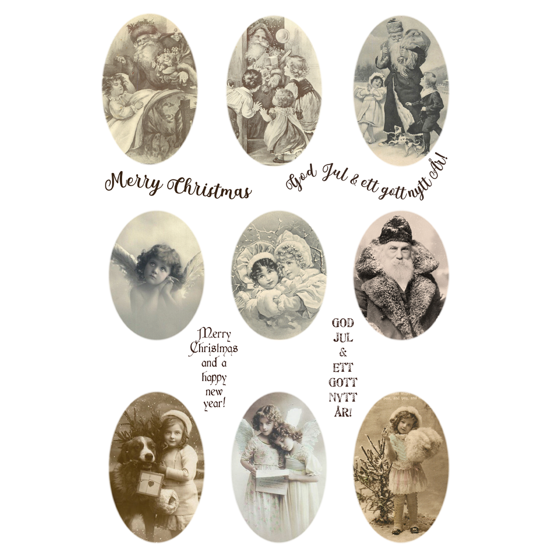 Transferarkki Vintage joulu