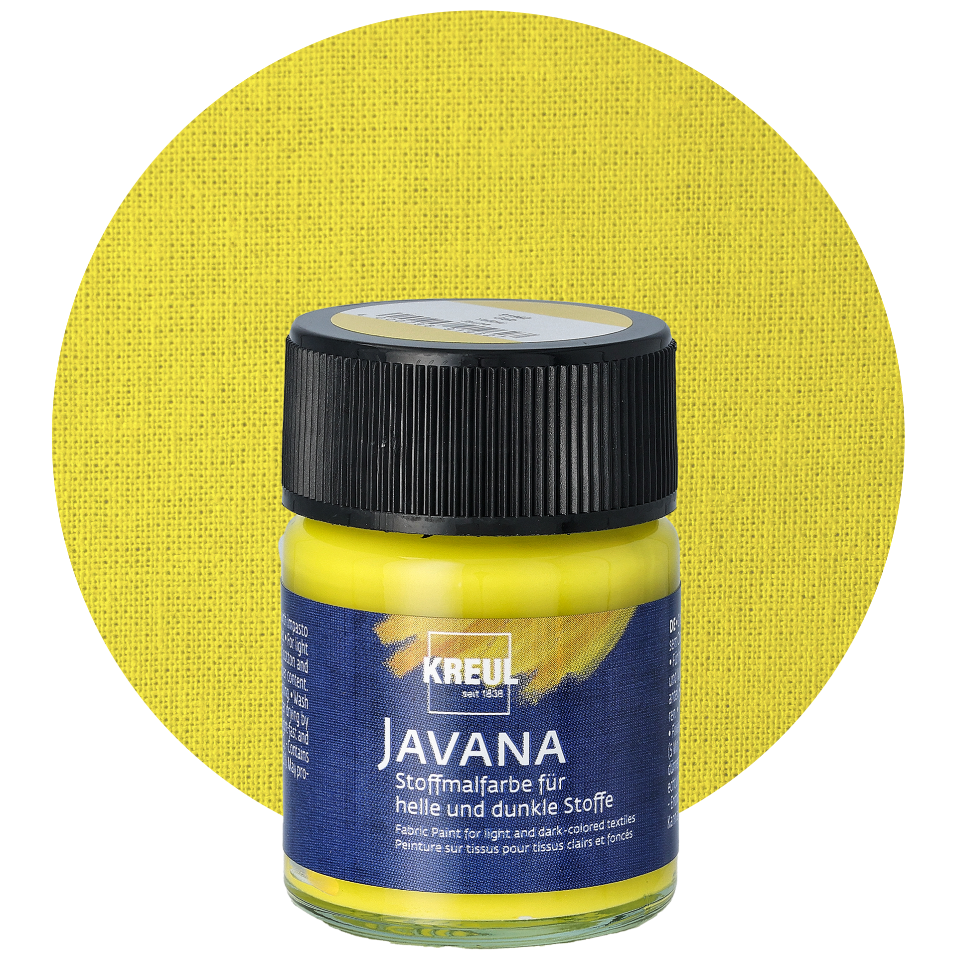 Tekstilfarve til lyse og mørke stoffer, gul