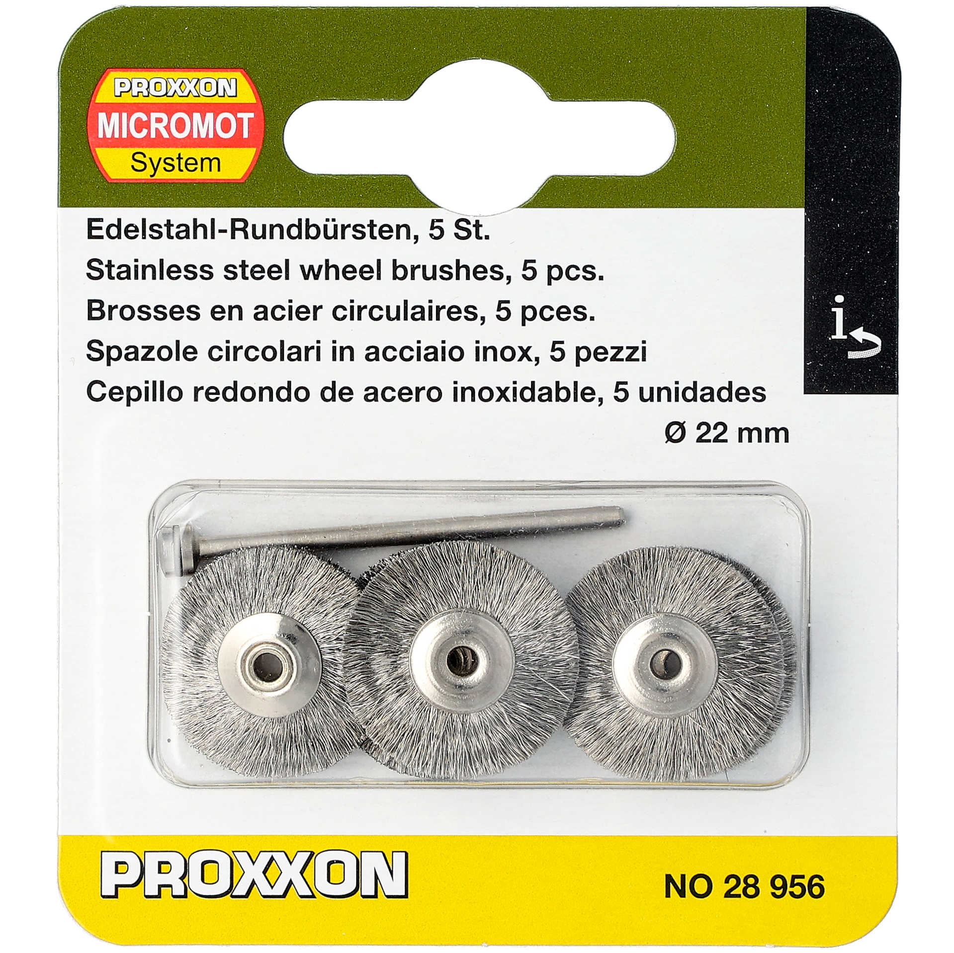 Proxxon stålborste rund RF