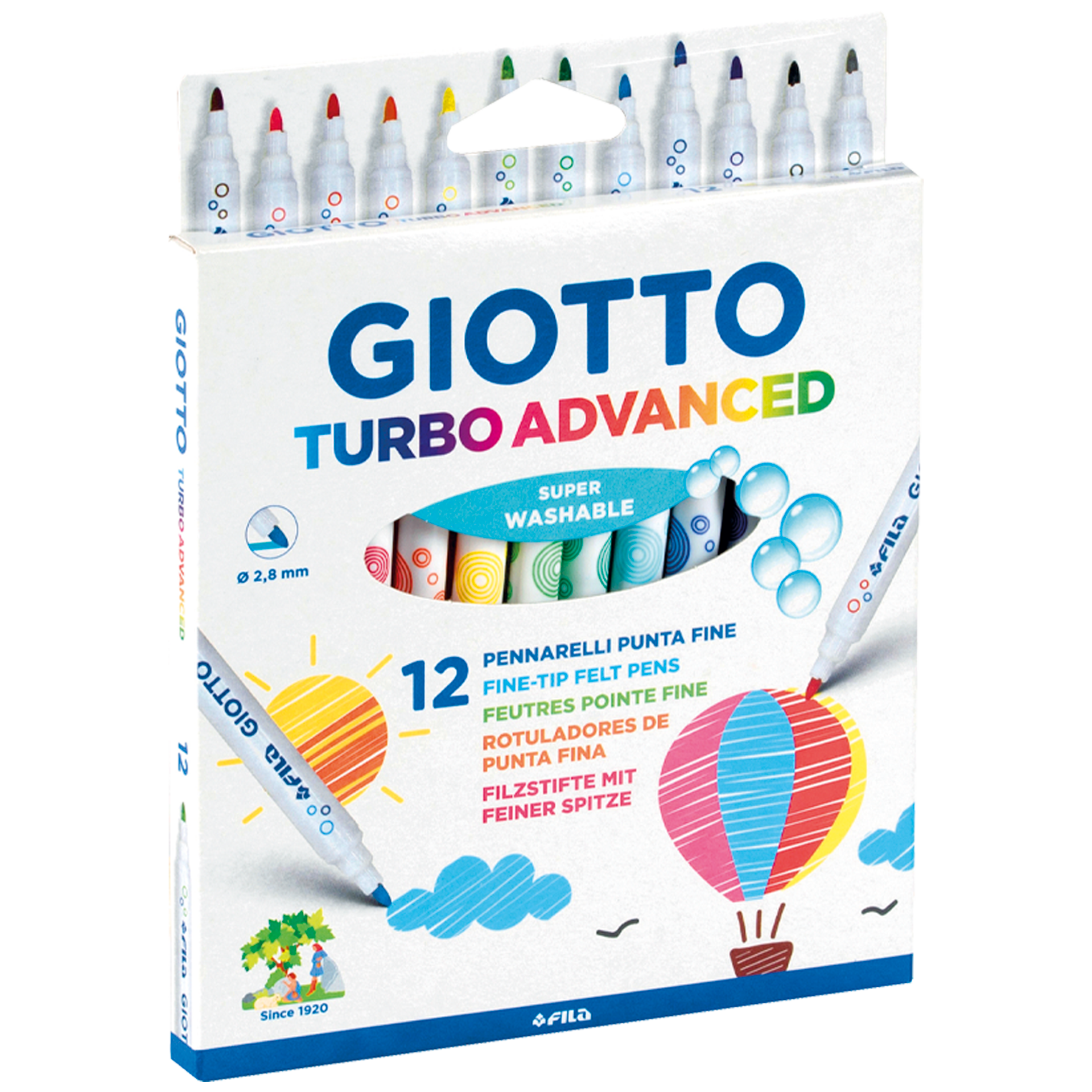 Tusj Giotto Turbo Advanced, 12 stk