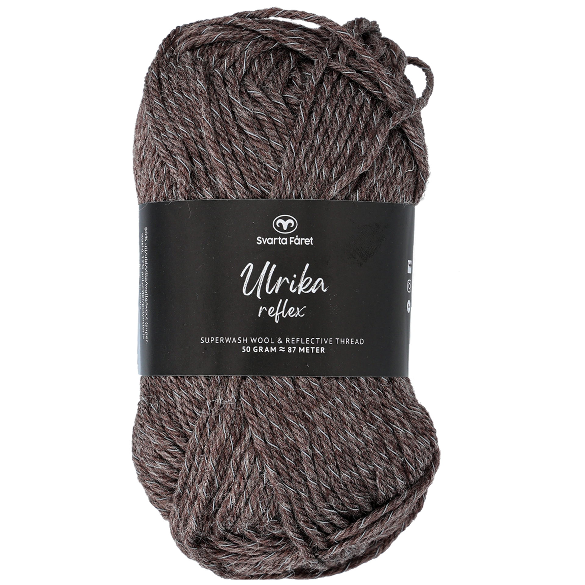 Ulrika heijastava villalanka, tummanruskea