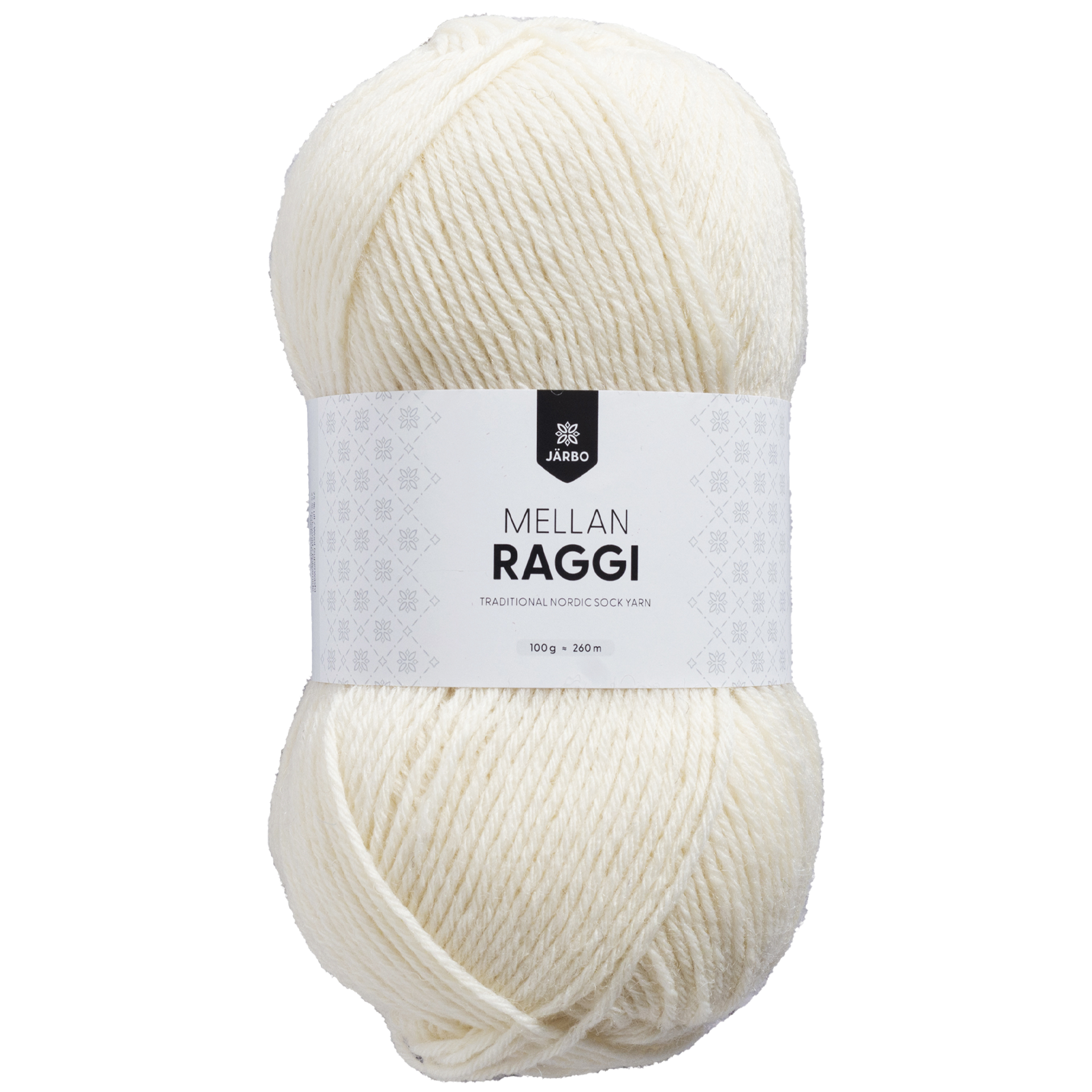 Järbo Mellanraggi, sockgarn, natur