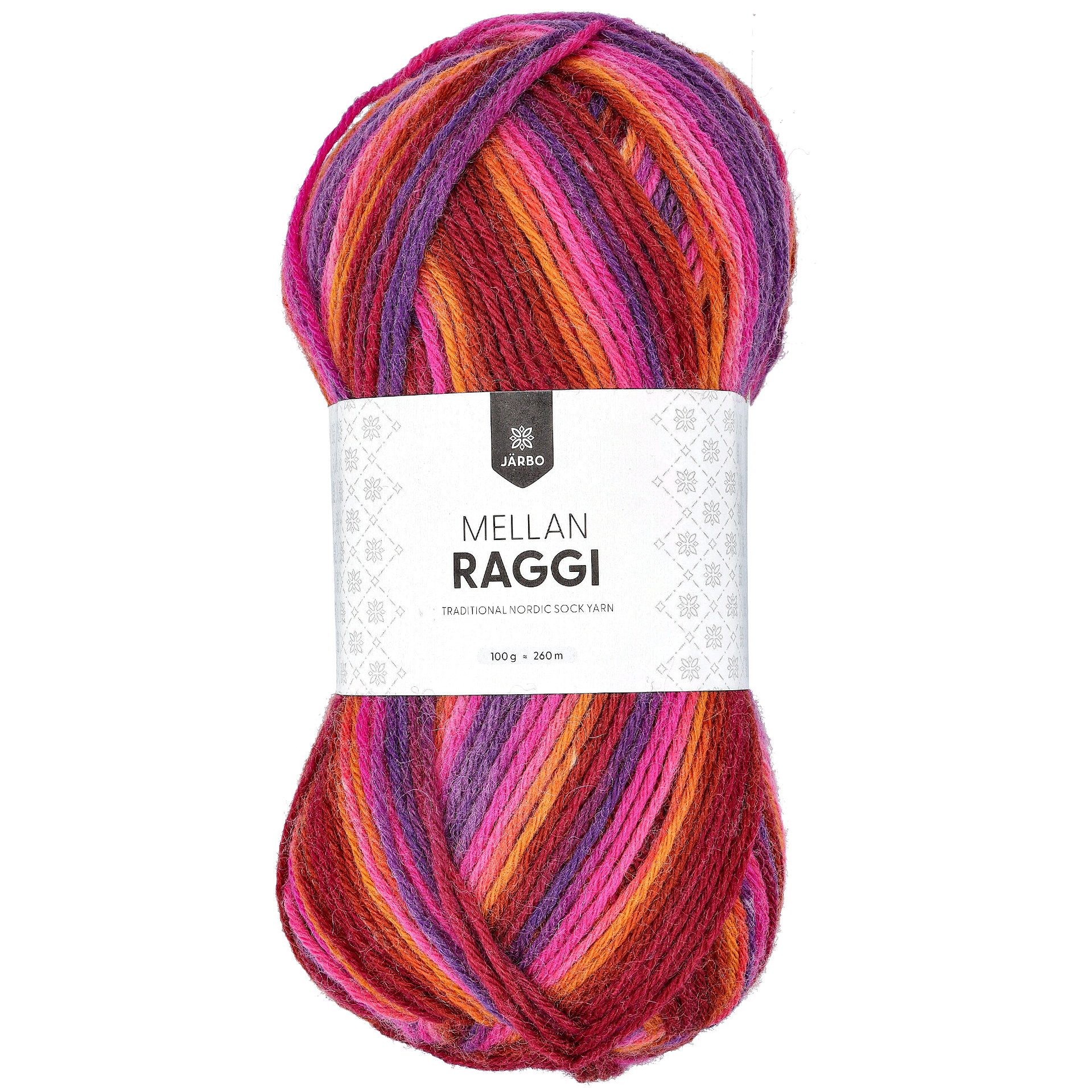 Järbo Mellanraggi sukkalanka, autumn radiance