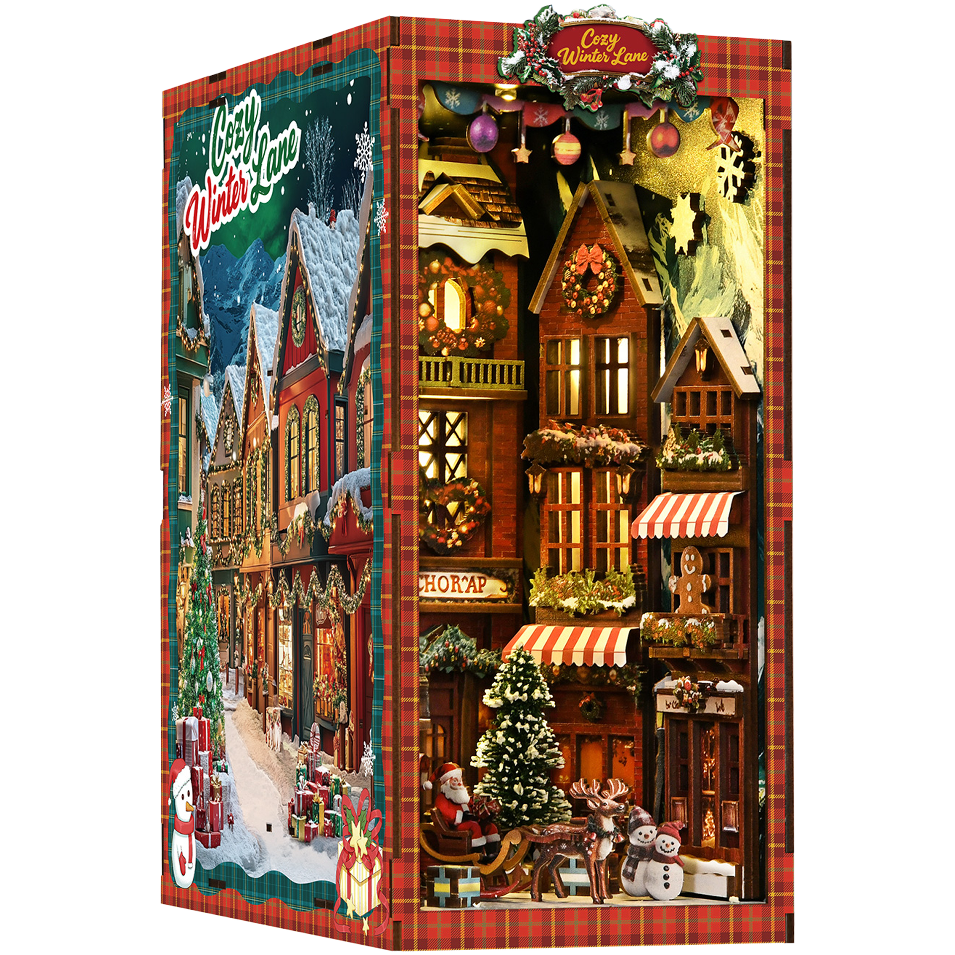 DIY Book Nook Christmas streeet corner