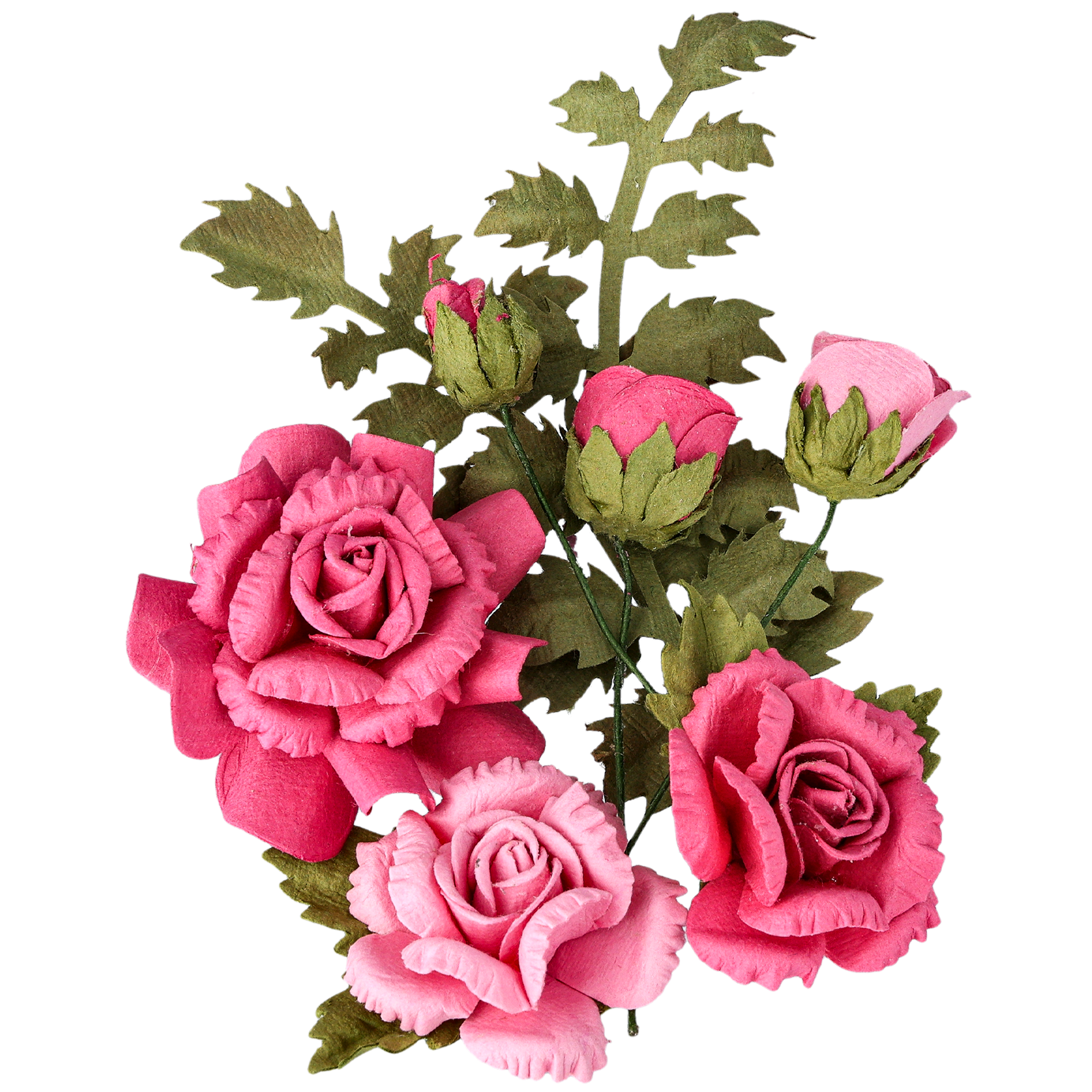 Blomster og eføy, rosa