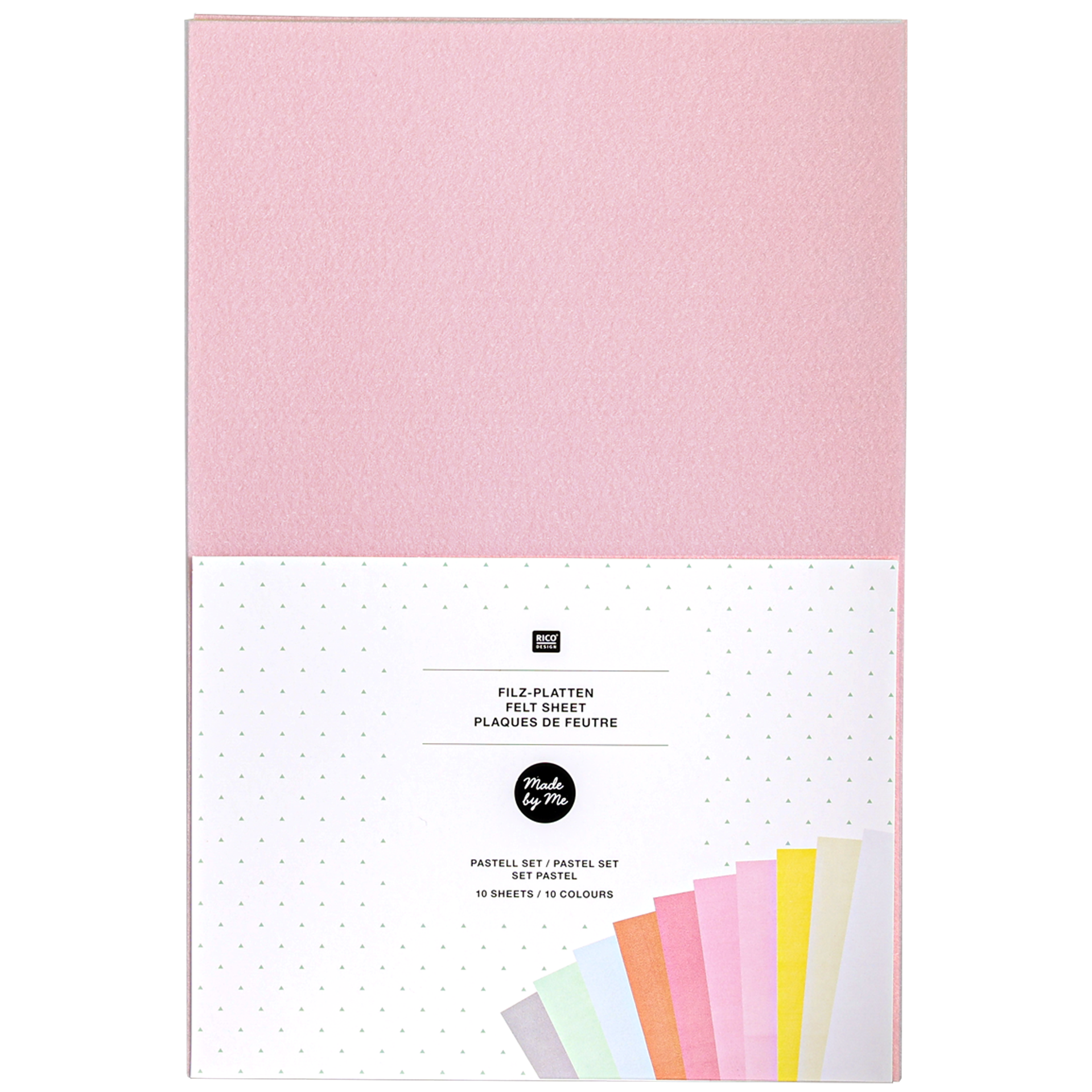 Sett filtbiter pastell