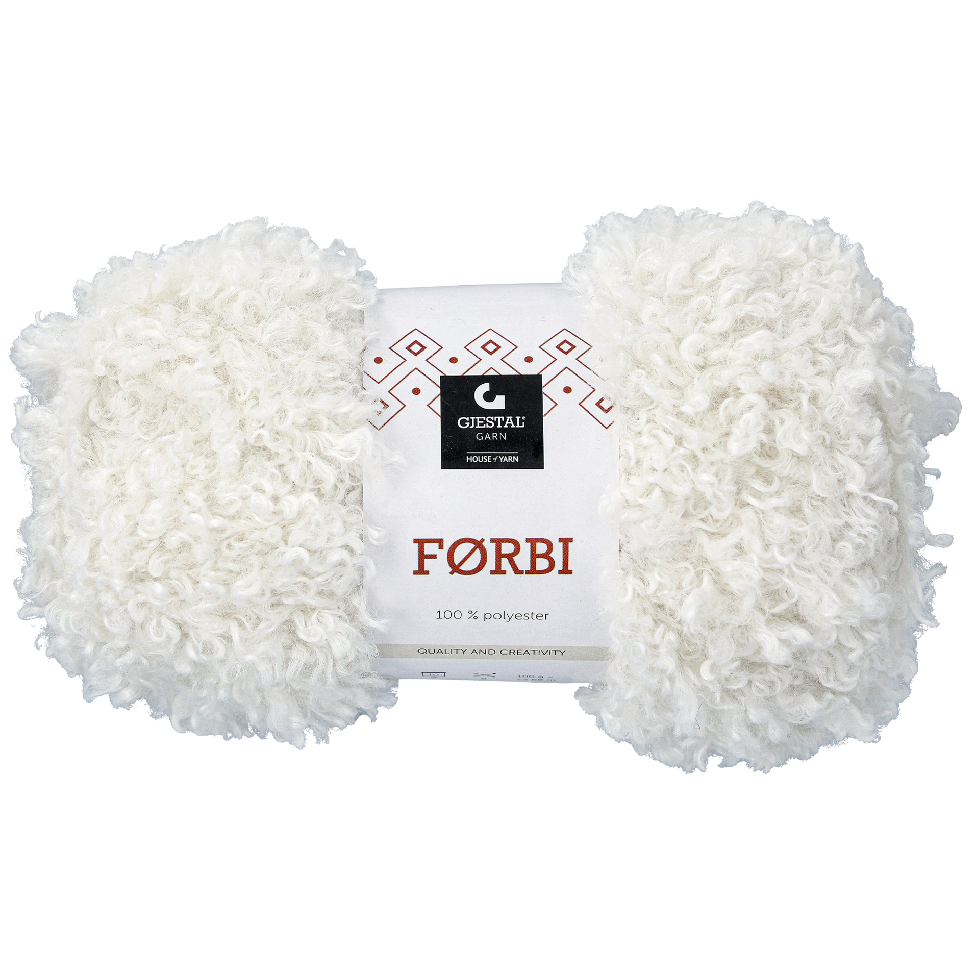 Førbi pelsgarn, hvit